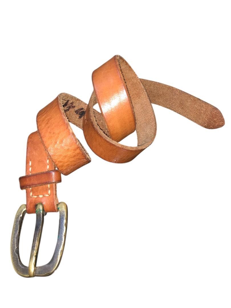 Japanese Brand Kapital Leather Belt Solib Brass Buckle Belt Size ONE SIZE - 6 Thumbnail