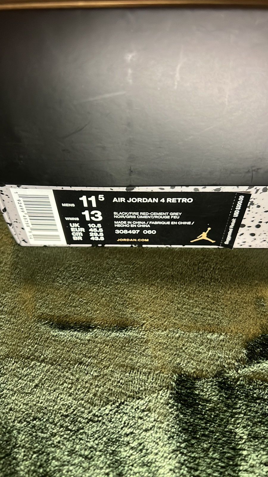 Jordan Brand Air Jordan 4 ‘Bred’ 2019 size 11.5 Size US 11.5 / EU 44-45 - 2 Thumbnail