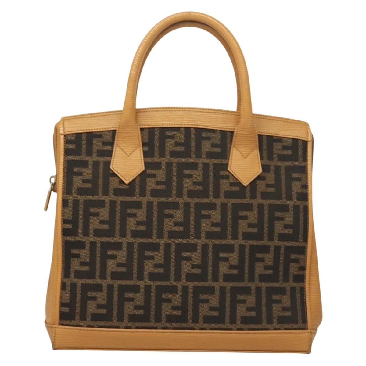 Fendi FENDI Zucca Canvas Hand Bag Brown Black Size ONE SIZE - 2 Thumbnail