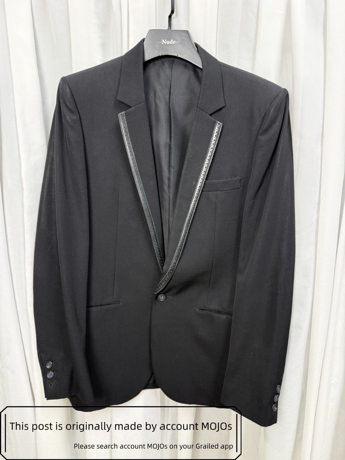 ナンバーナイン 06AW NOIR LOOK1 ピークドスモーキングジャケット Number (N)ine Number (N)ine Noir AW06 M65 Suit Jacket | Grailed