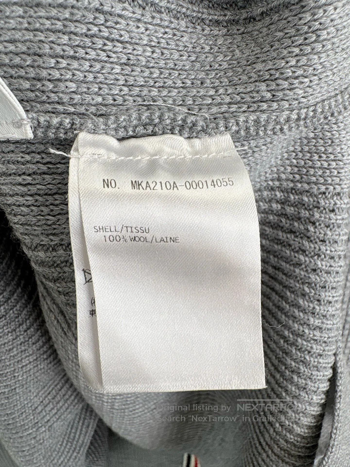 Thom Browne THOM BROWNE TB Back Stripe Waffle Wool Sweatshirt. Size US L / EU 52-54 / 3 - 4 Thumbnail