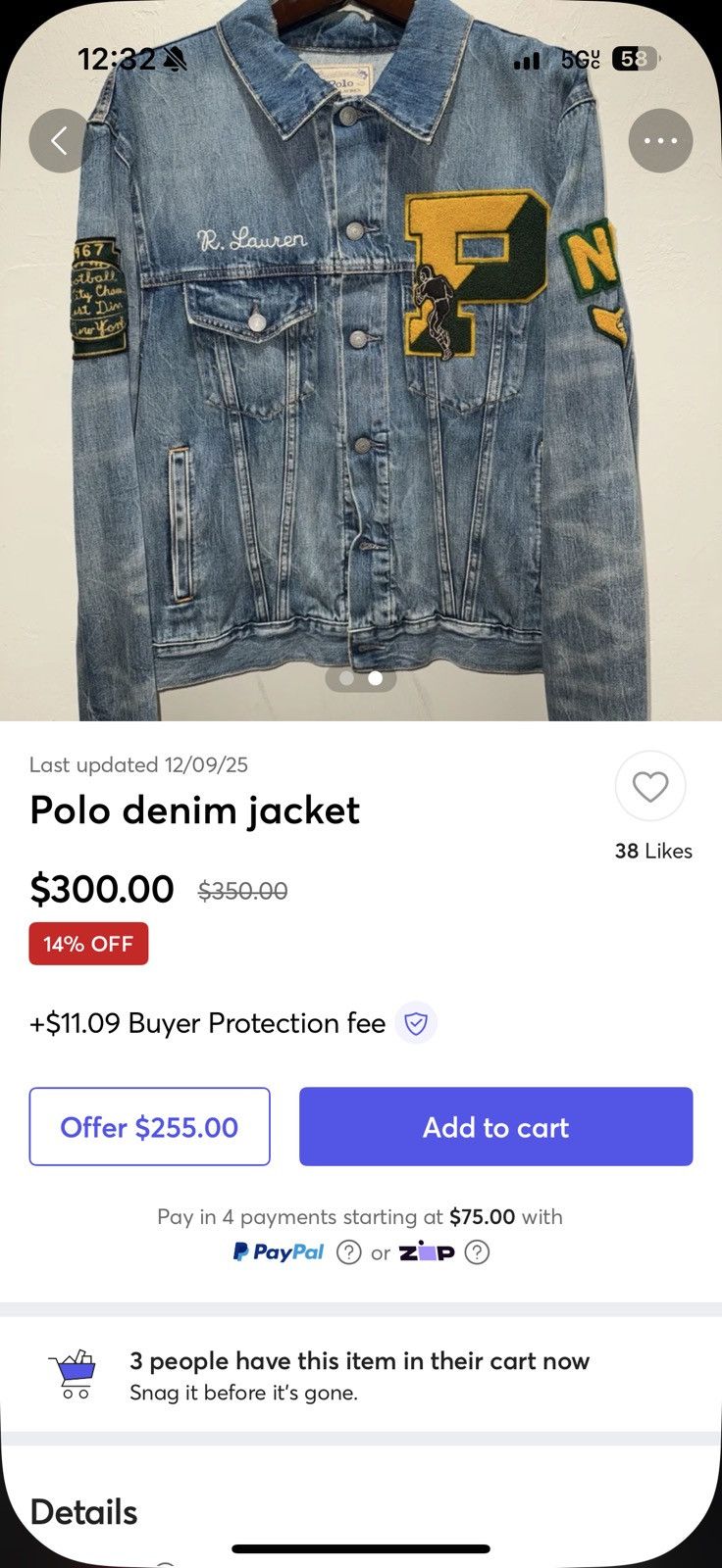 Polo Ralph Lauren Polo Ralph Lauren RL Tigers Denim Jacket Size US M / EU 48-50 / 2 - 7 Thumbnail