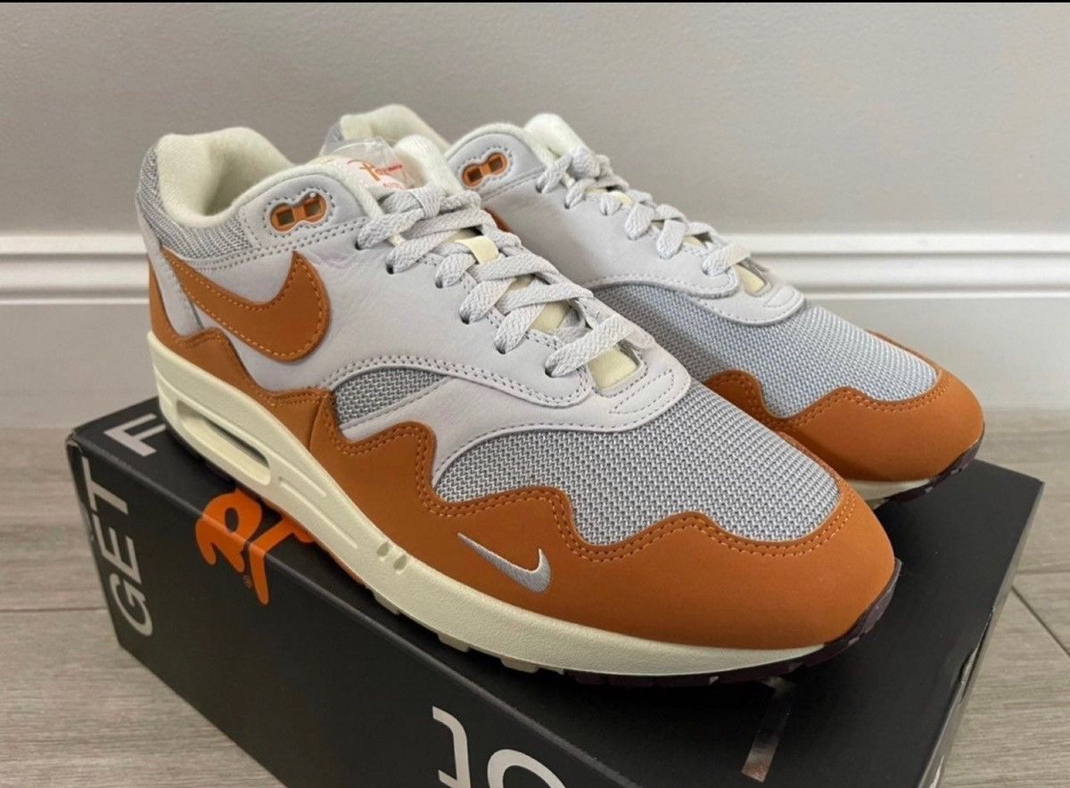 Nike × Patta Patta Nike Air Max 1 Monarch Metallic Silver Platinum Sz 12 Size US 12 / EU 45 - 4 Thumbnail