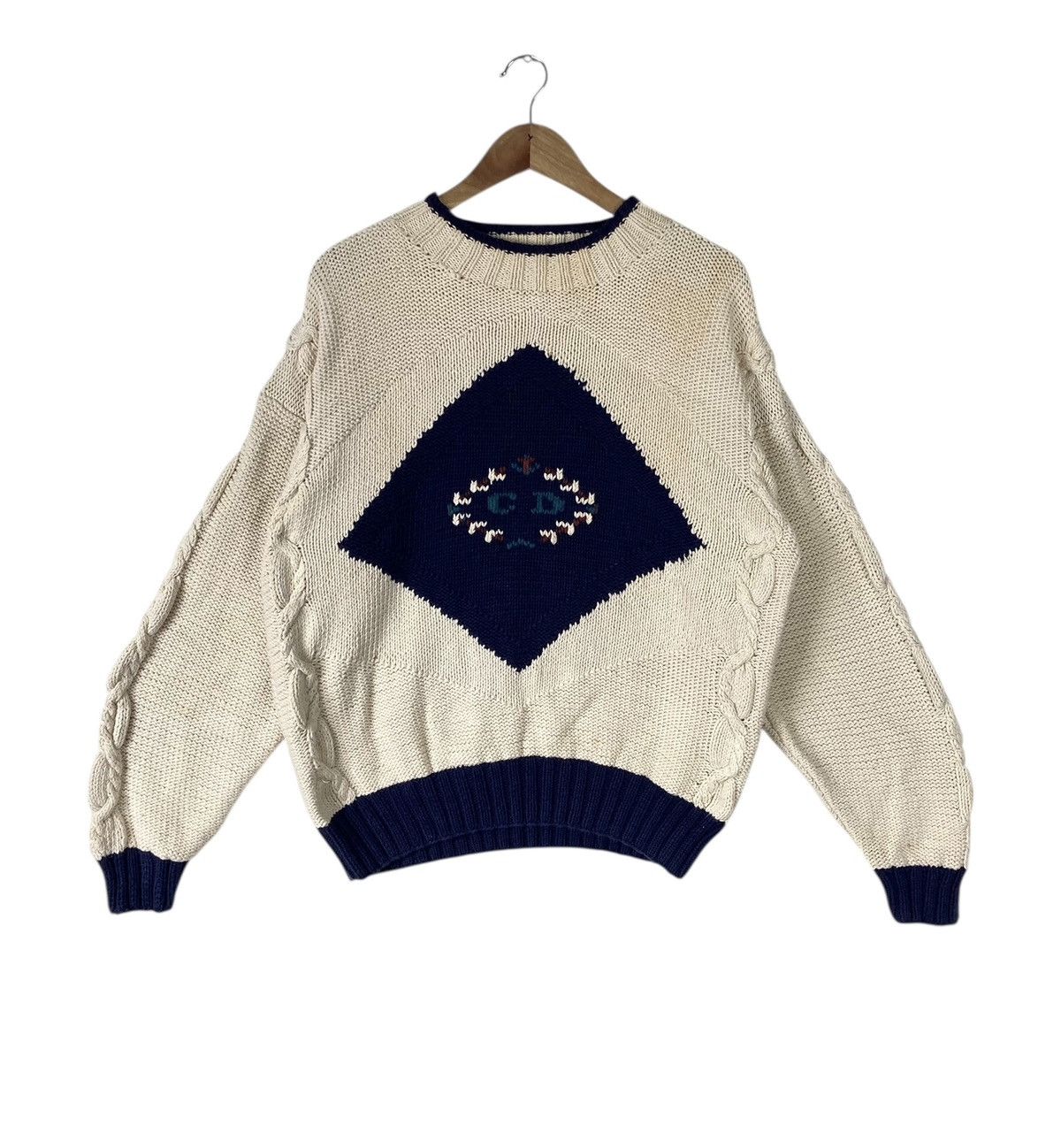 Christian Dior Monsieur Vintage Christian Dior Monsieur Hand Knitted Knitwear Usa Size US L / EU 52-54 / 3 - 1 Thumbnail
