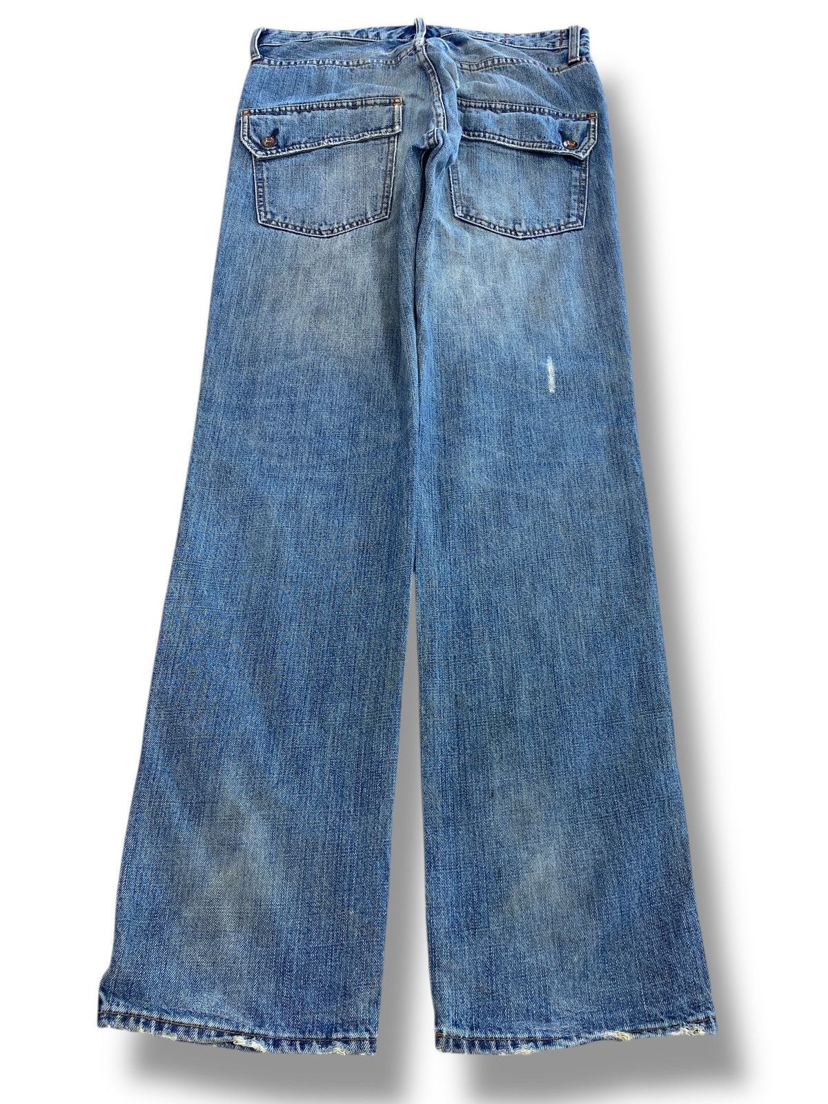 Global Work Global Work Faded Wash Style Straight Leg Jeans Size US 32 / EU 48 - 3 Thumbnail