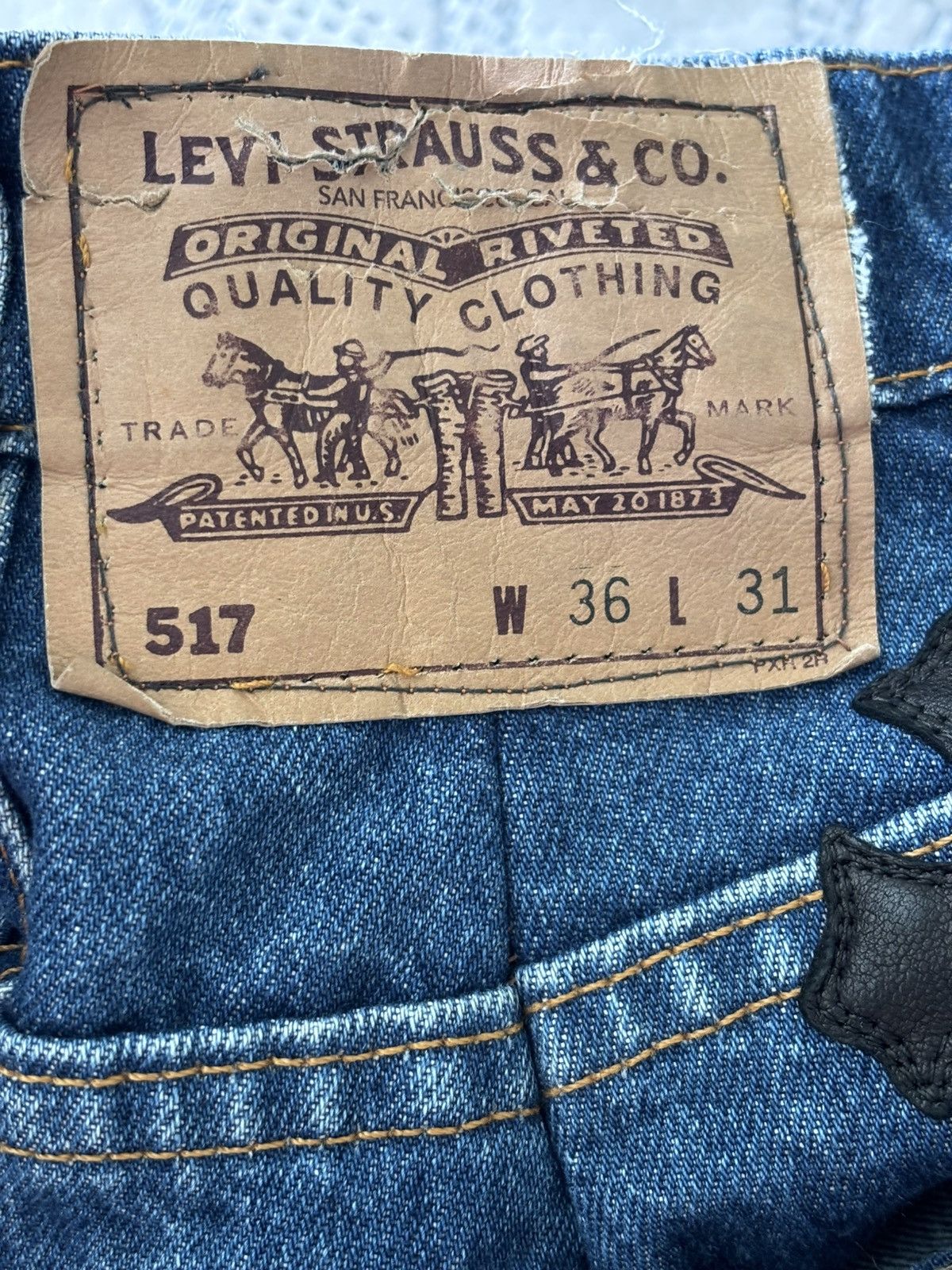 Chrome Hearts CHROME HEARTS TRIPLE CROSS BLUE JEAN SKIRT Size 29" - 3 Thumbnail