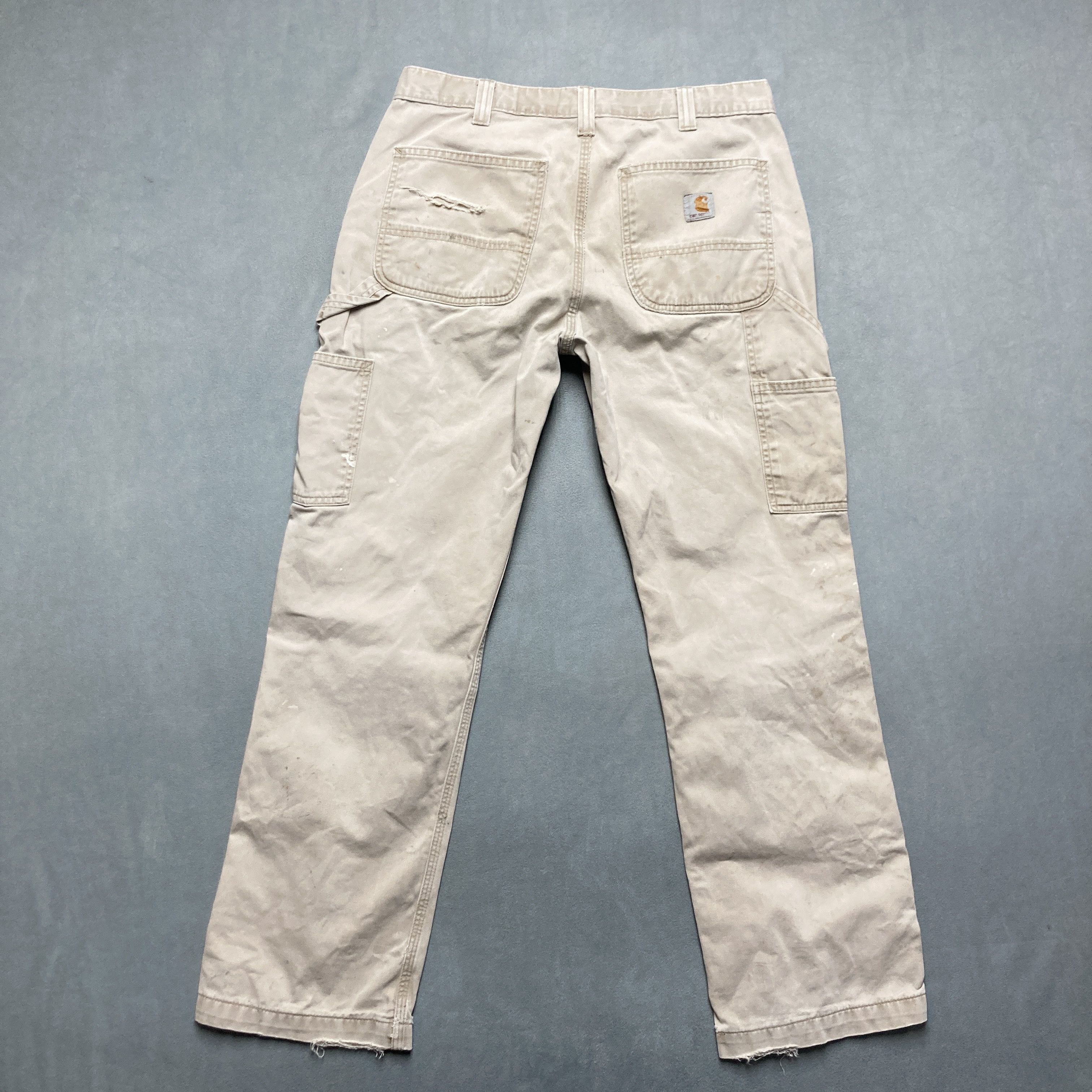 Carhartt Carhartt B324 Field Khaki Washed Twill Carpenter Pants 32x30 Size US 32 / EU 48 - 2 Thumbnail