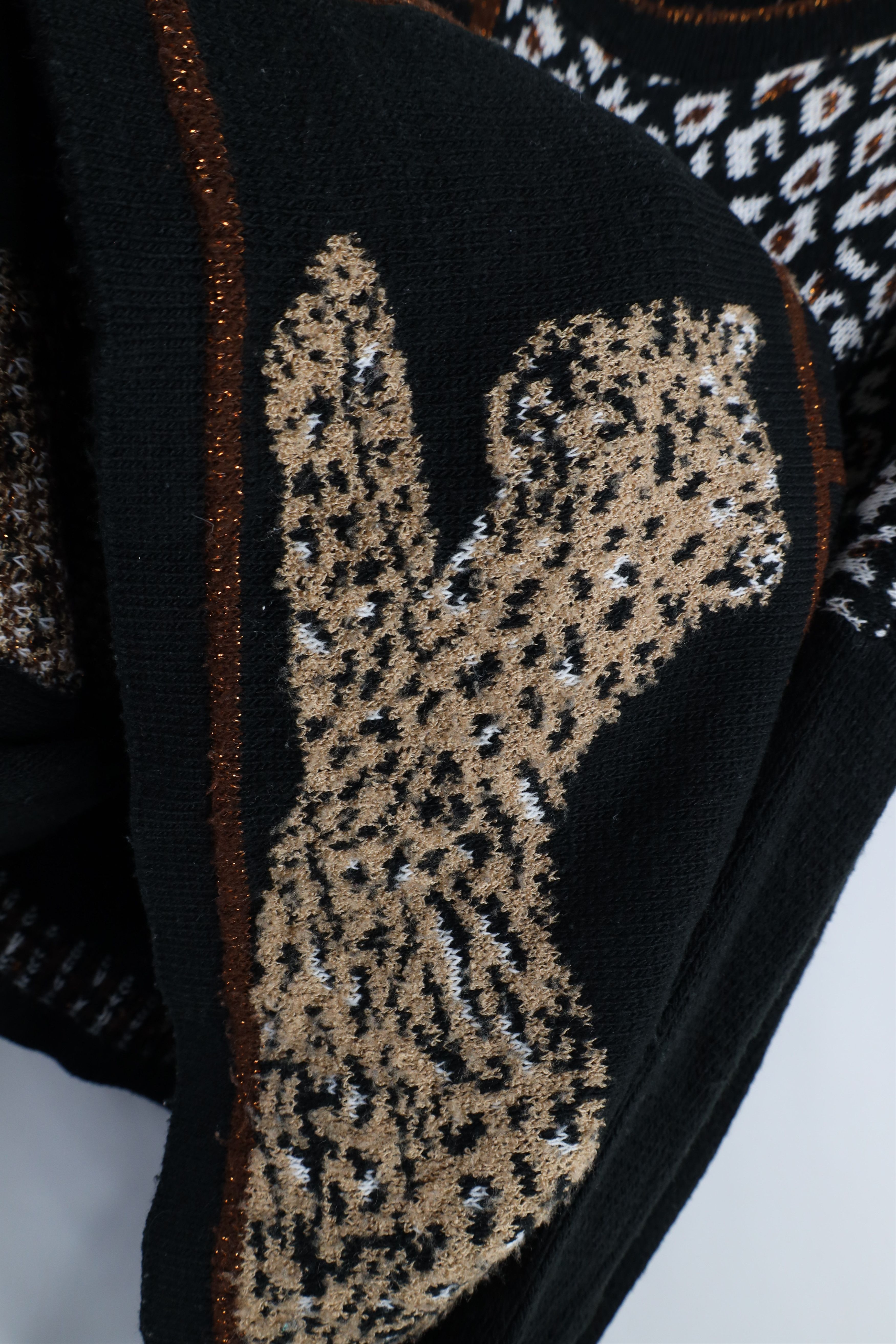 Vintage Vintage 90s Streetwear Cheetah Print Knit Sweater USA Size 3XL / US 20-22 - 7 Thumbnail