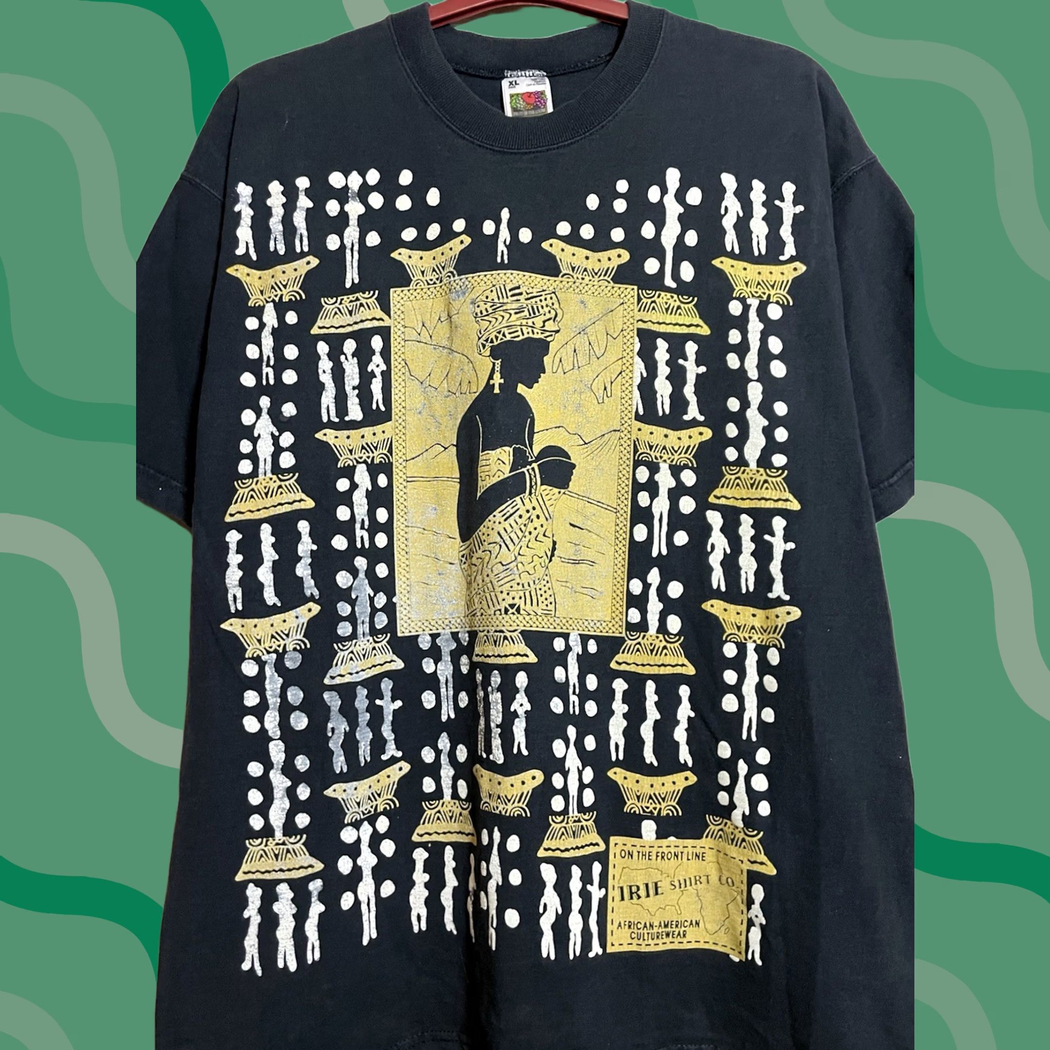 CO VINTAGE Irie Shirt Co African American Culturewear Shirt Mens XL Graphic 90s T-Shirt Black Cotton Short Sleeve Crew Neck Size US XL / EU 56 / 4 - 1 Thumbnail