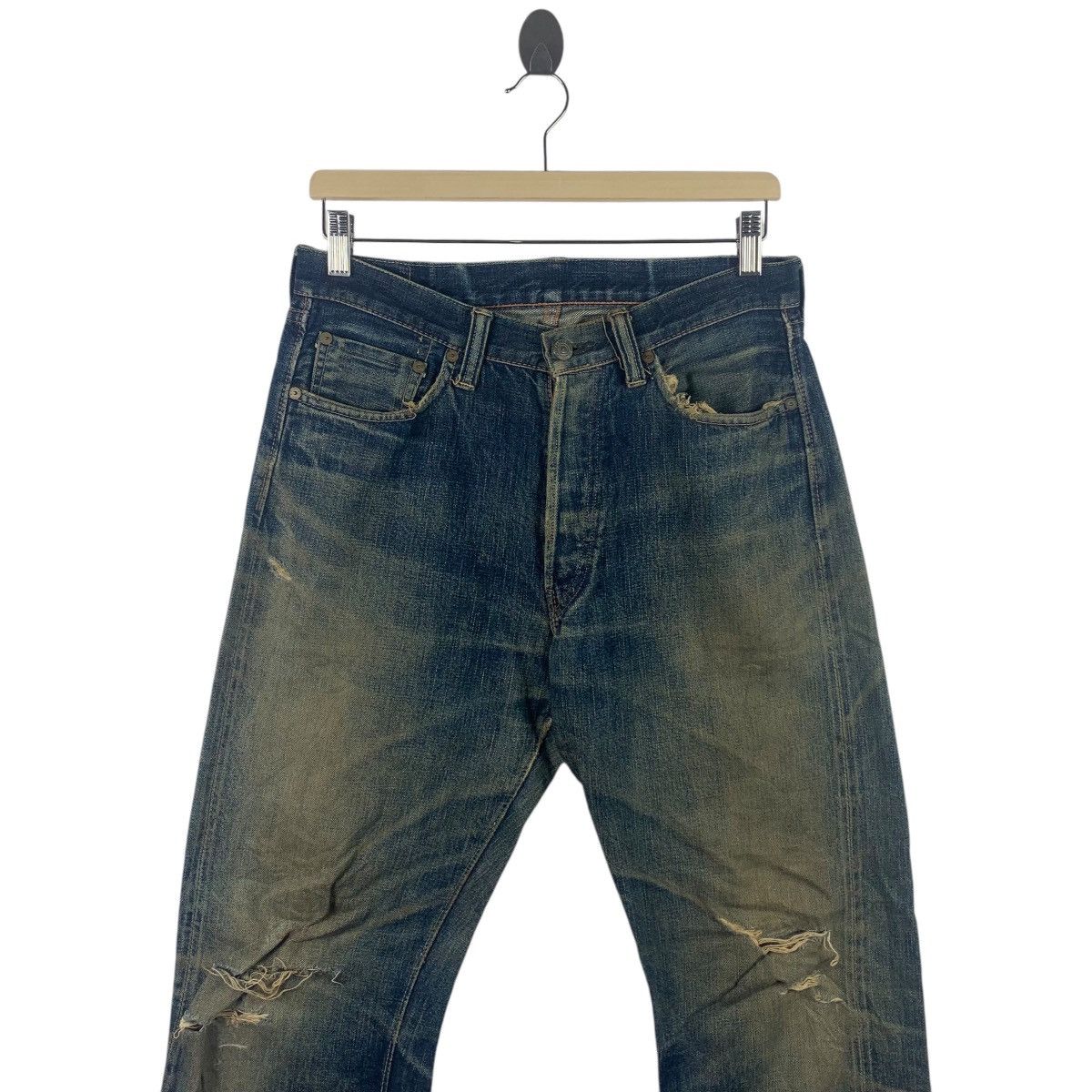 Full Count & Co. × Japanese Brand Vintage FULL COUNT & CO selvedge distressed blue jeans Size US 30 / EU 46 - 2 Thumbnail