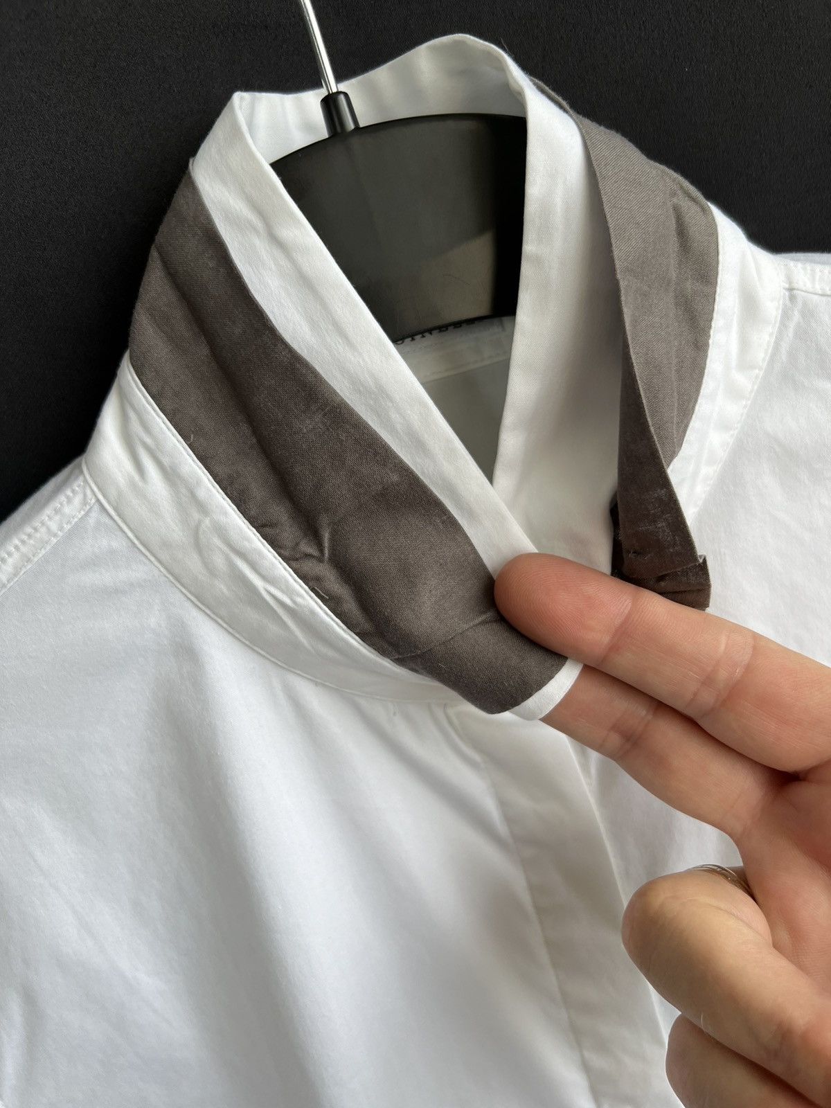 Brunello Cucinelli Brunello Cucinelli Shirt Cotton Blend White Solid Size XL Size XL / US 12-14 / IT 48-50 - 10 Thumbnail