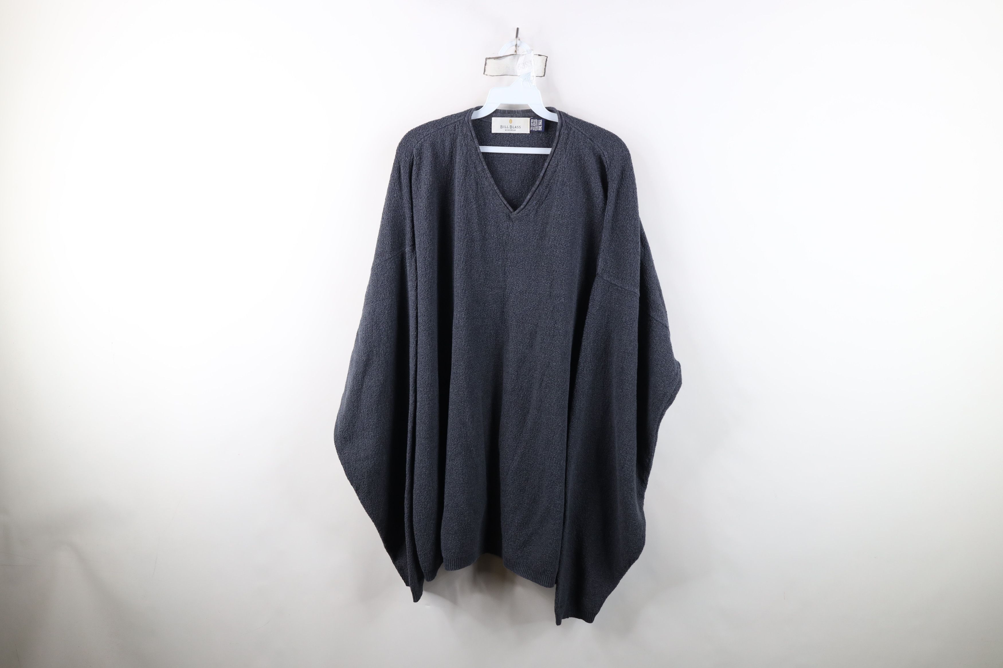Vintage Vintage 90s Streetwear Marled Knit Sweater Steel Blue USA Size US XXL / EU 58 / 5 - 1 Thumbnail