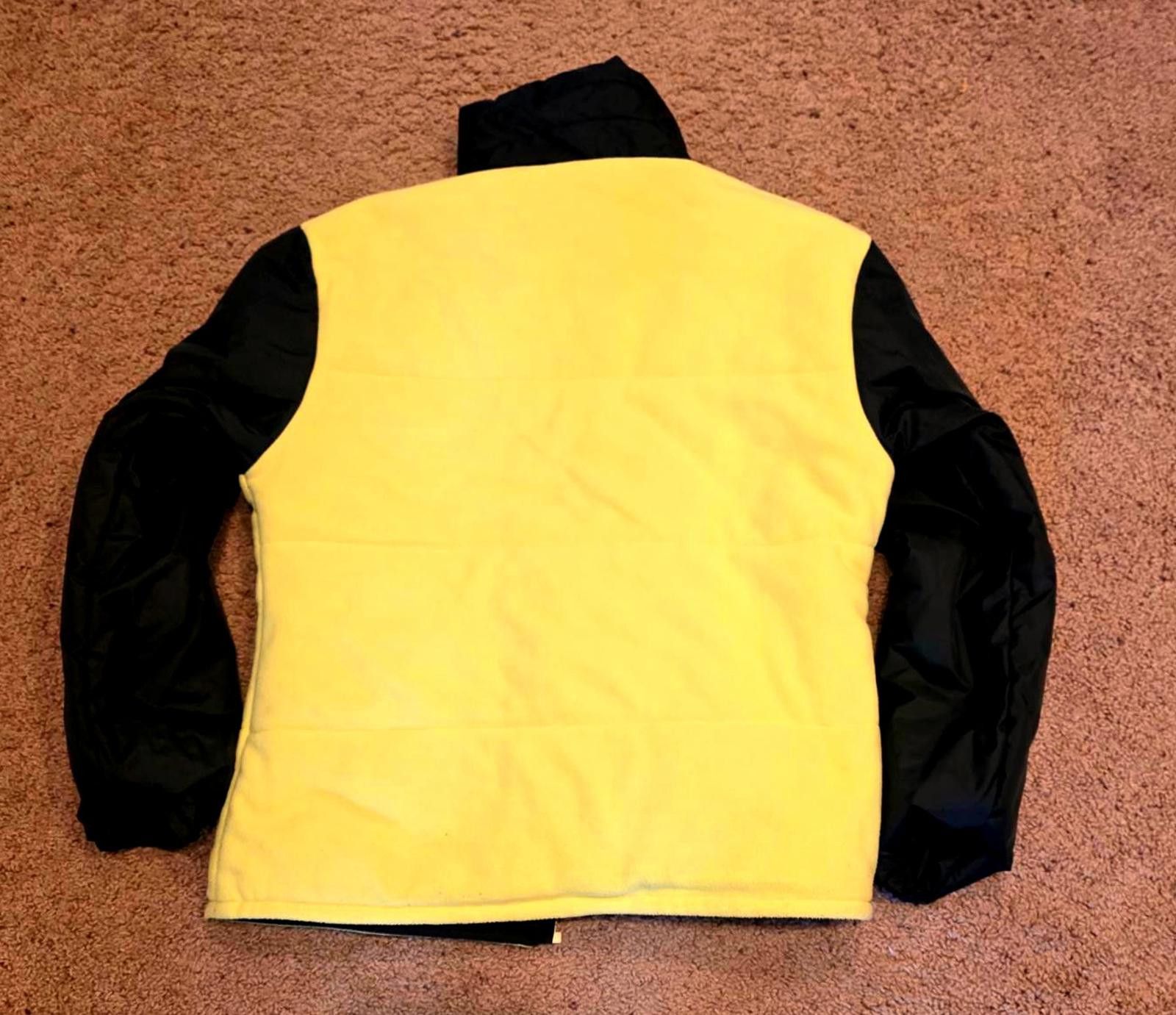 Unknown London Retro Reversible 90s Green Neon Yellow Lime Puffer Jacket Size L / US 10 / IT 46 - 8 Thumbnail