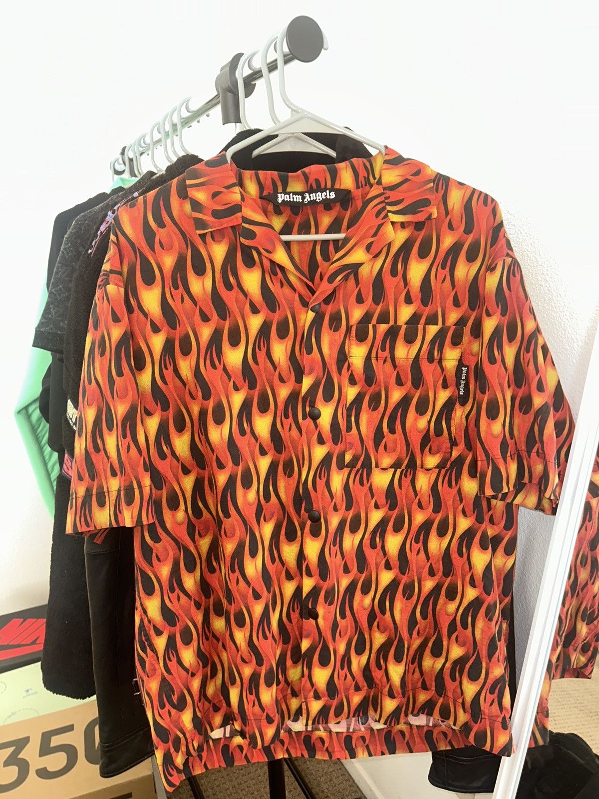 Palm Angels PALM ANGELS FLAMING BUTTON DOWN Size US L / EU 52-54 / 3 - 1 Thumbnail