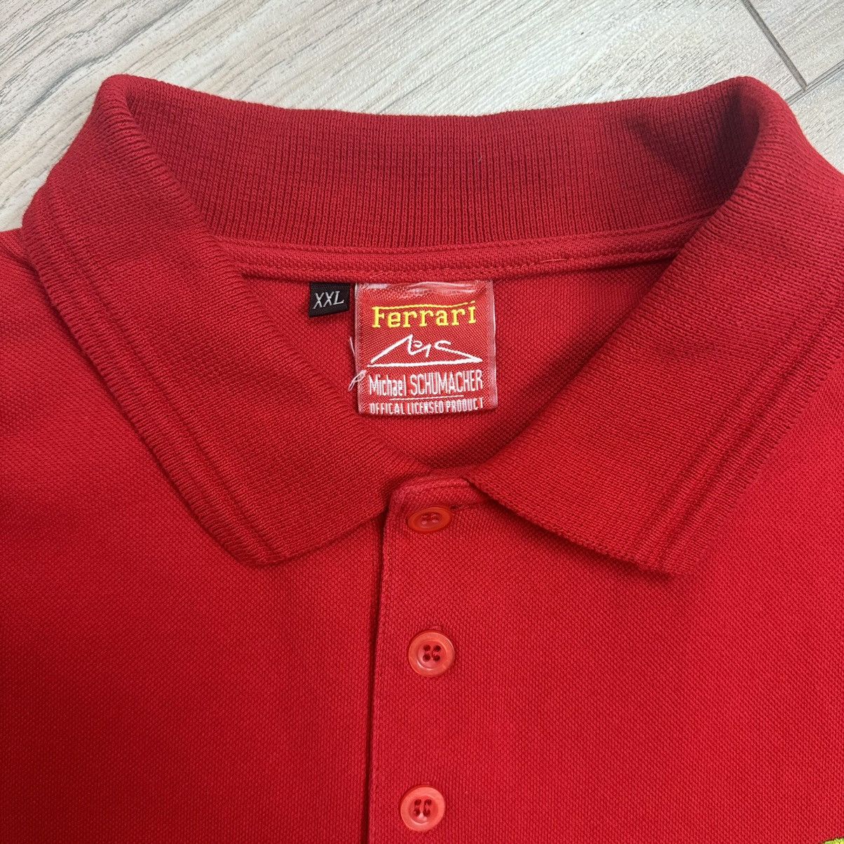 Ferrari Vintage 1999 Ferrari Michael Schumacher Small Logo Polo Tee Size US XXL / EU 58 / 5 - 7 Thumbnail