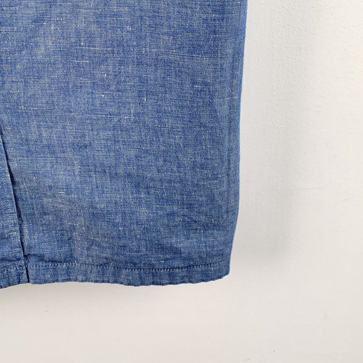 Loro Piana Loro Piana Dark Blue Collared Short Sleeve Shirt K26WX Size US M / EU 48-50 / 2 - 4 Thumbnail