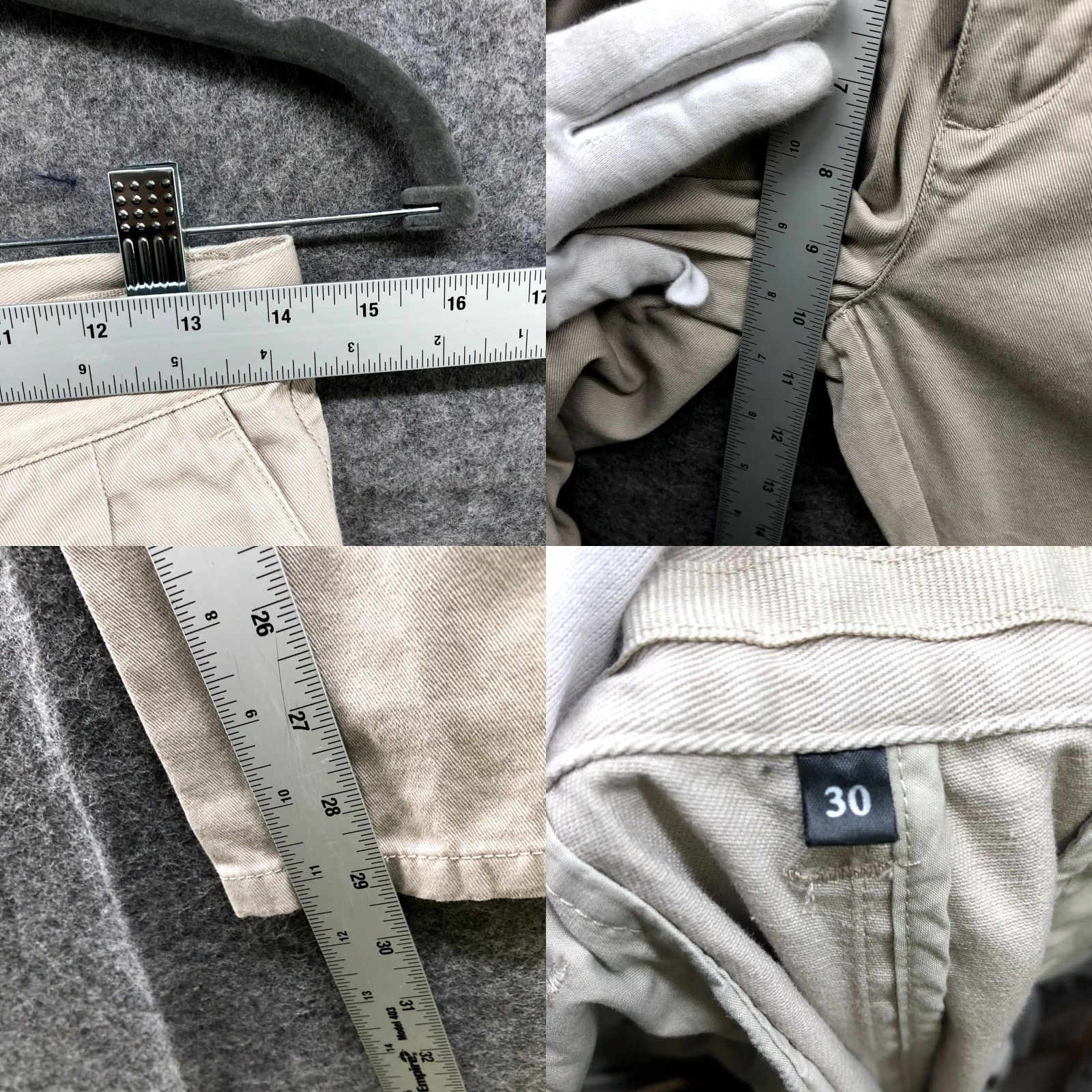 Vintage William Eadon Slim Fit Utility Pants Chinos Khaki Beige Womens 30x29 Pants Slim Be Size 30" / US 8 / IT 44 - 8 Thumbnail