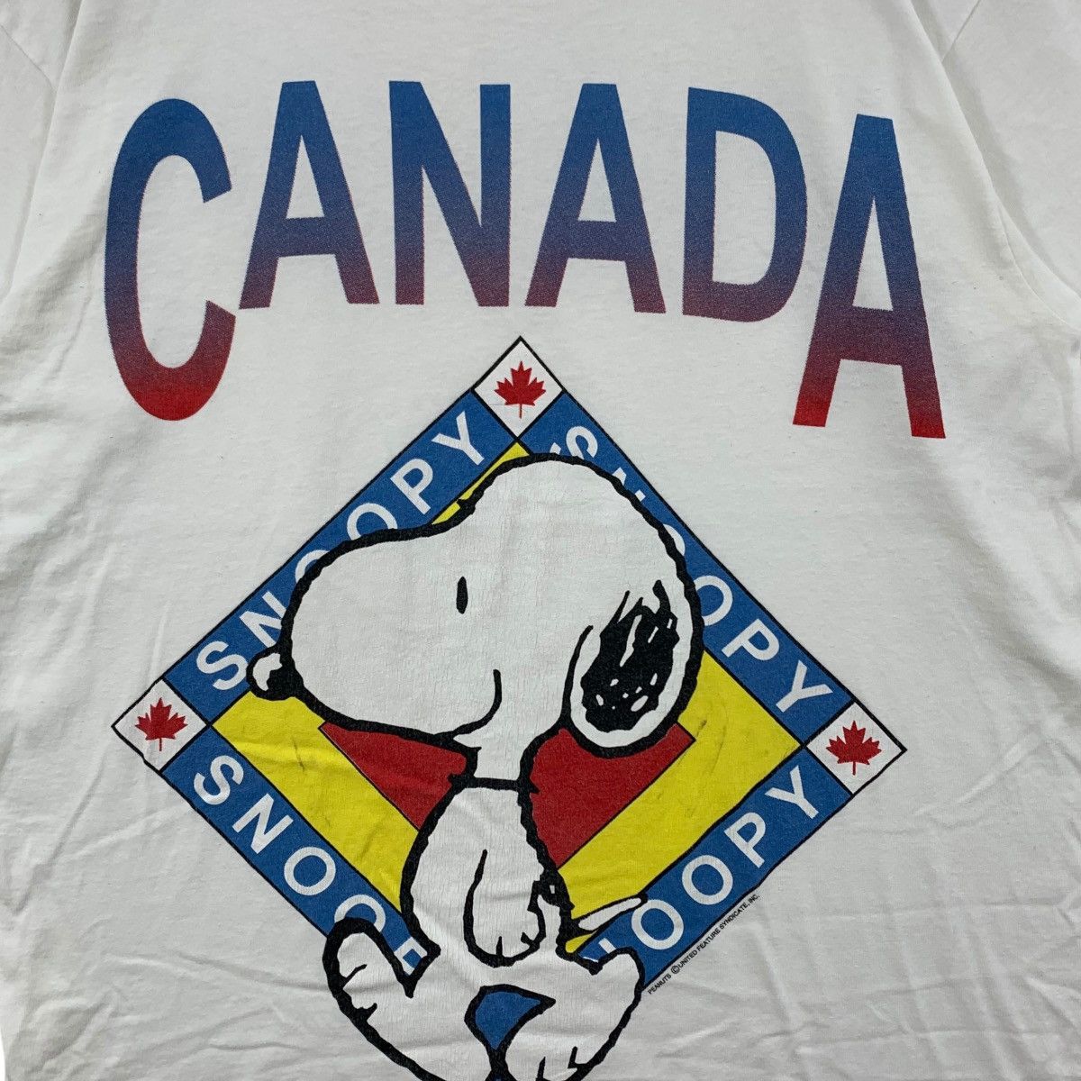 Peanuts Vintage 90s CANADA SNOOPY PEANUTS Cartoon Animation Shirt Size US L / EU 52-54 / 3 - 4 Thumbnail