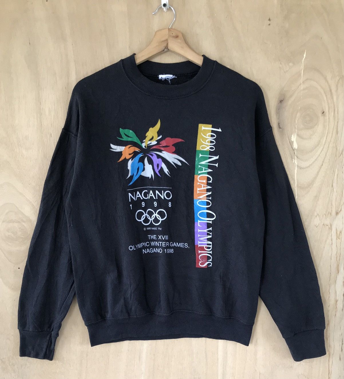 image of Mizuno x Sports Specialties Vintage 1998 Nagano Olympics Winter Games Sweatshirts in Black (Size Me