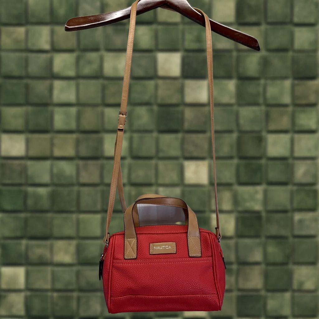 Nautica Nautica Women Satchel Purse Pebble Faux Leather Small Coral Pink 5364 Size ONE SIZE - 1 Thumbnail