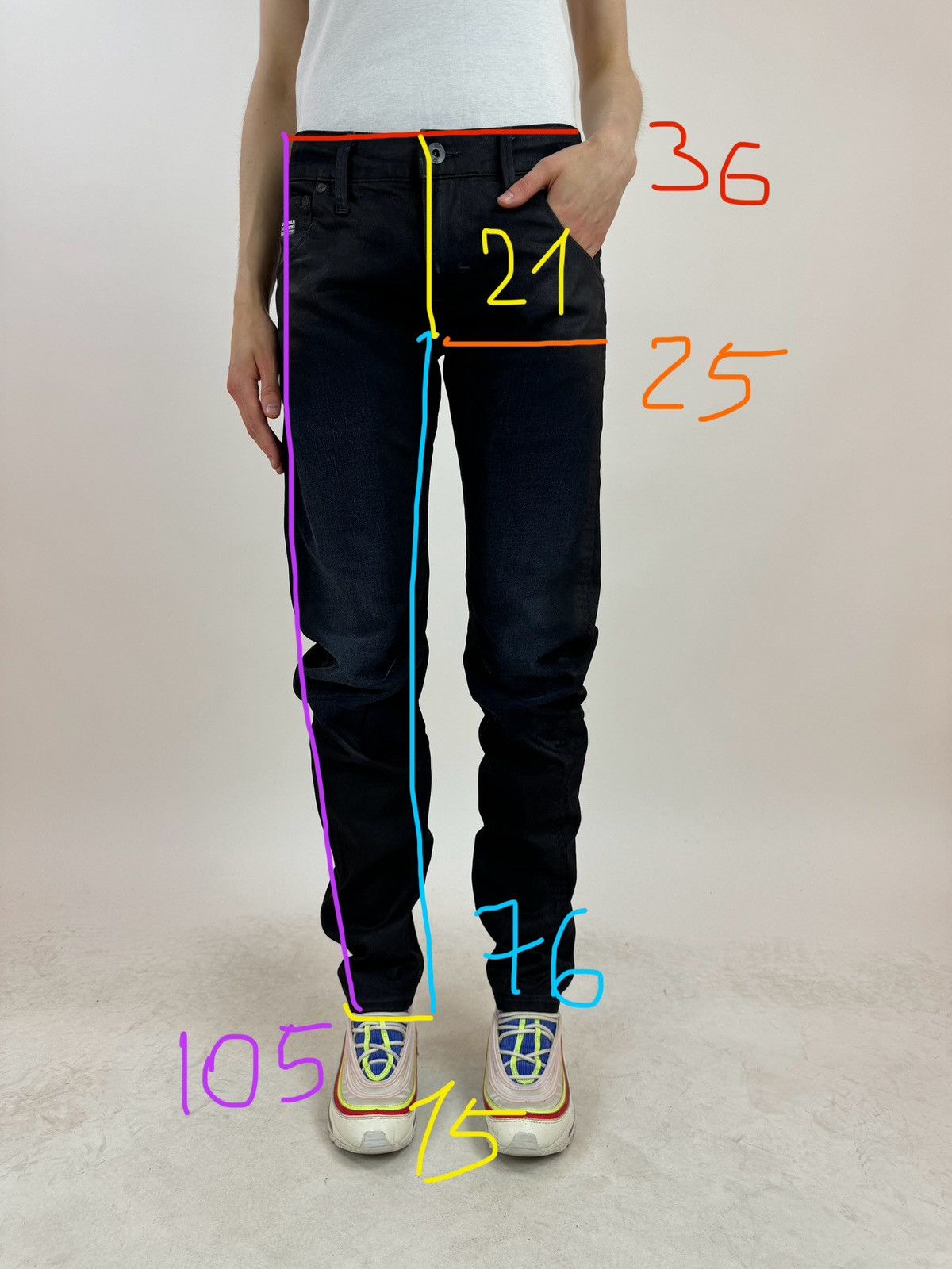 G-Star G-star ARC 3D Slim Waxed Jeans Womens size 28/32 Size 28" / US 6 / IT 42 - 10 Thumbnail