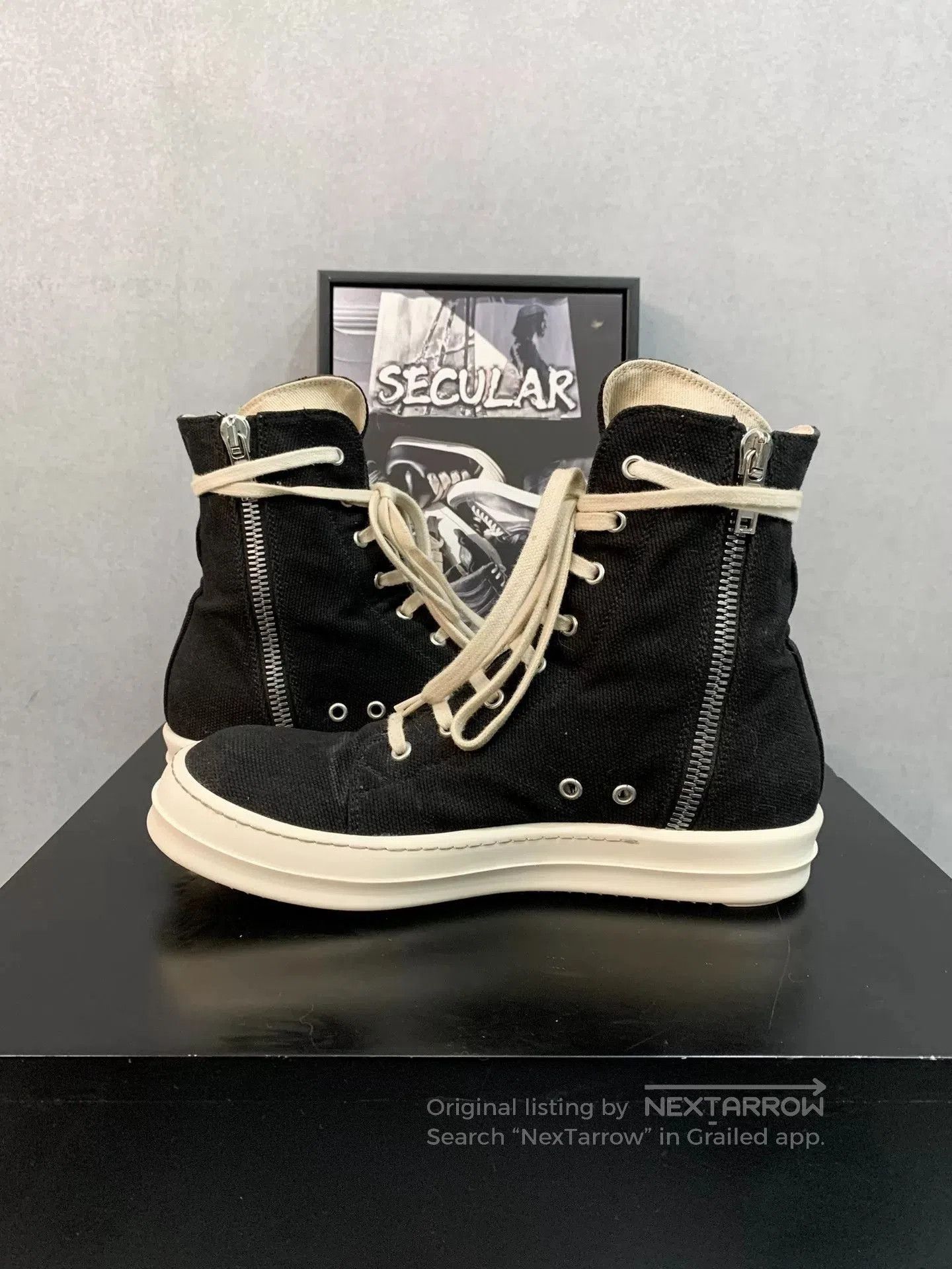 Converse rick owens black high. Size US 10.5 / EU 43-44 - 6 Thumbnail