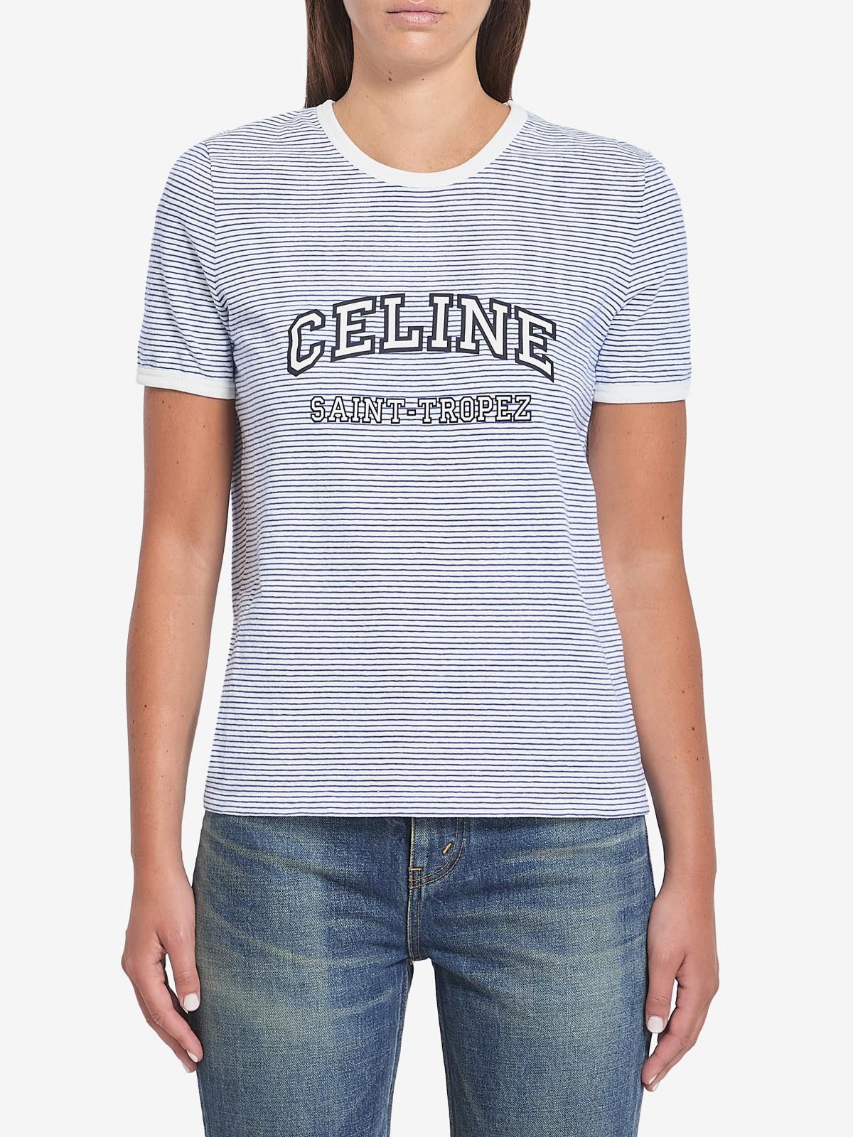 Celine CELINE STRIPED COTTON T-SHIRT SIZE S Size ONE SIZE - 1 Thumbnail