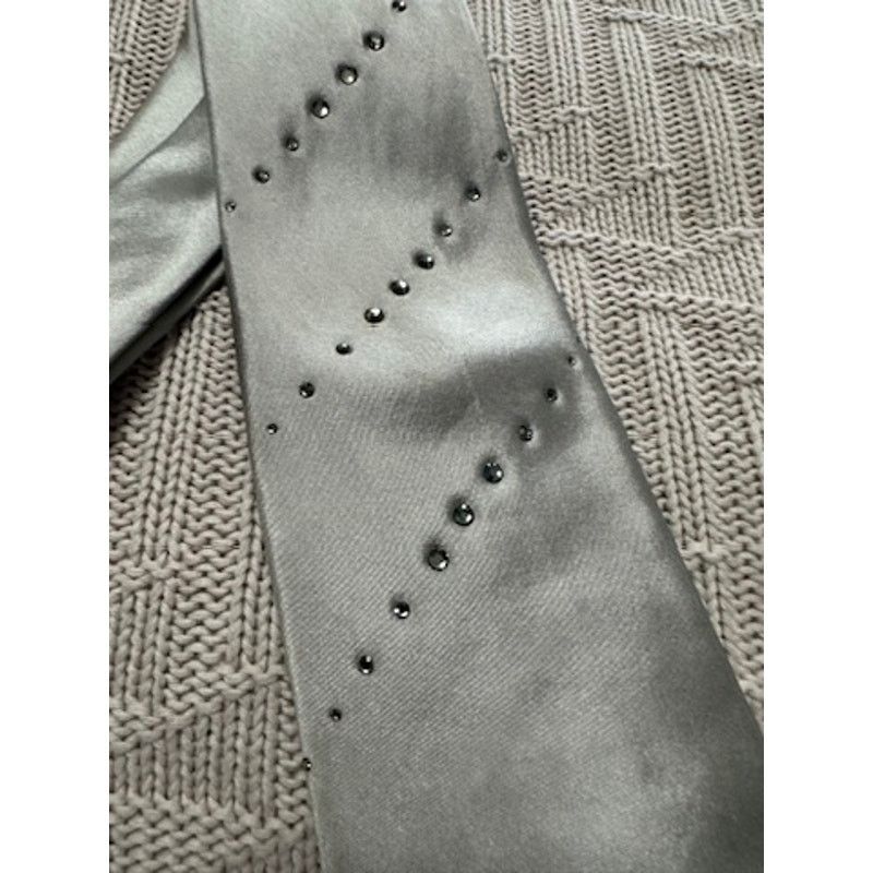 Valentino Valentino silver rhinestone Italian silk tie Size ONE SIZE - 2 Thumbnail
