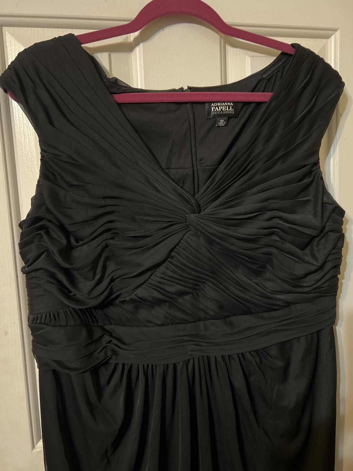 Other Adrianna Papell Women's Black Midi Dress Size 16W Size XXL / US 16-18 / IT 52-54 - 4 Thumbnail