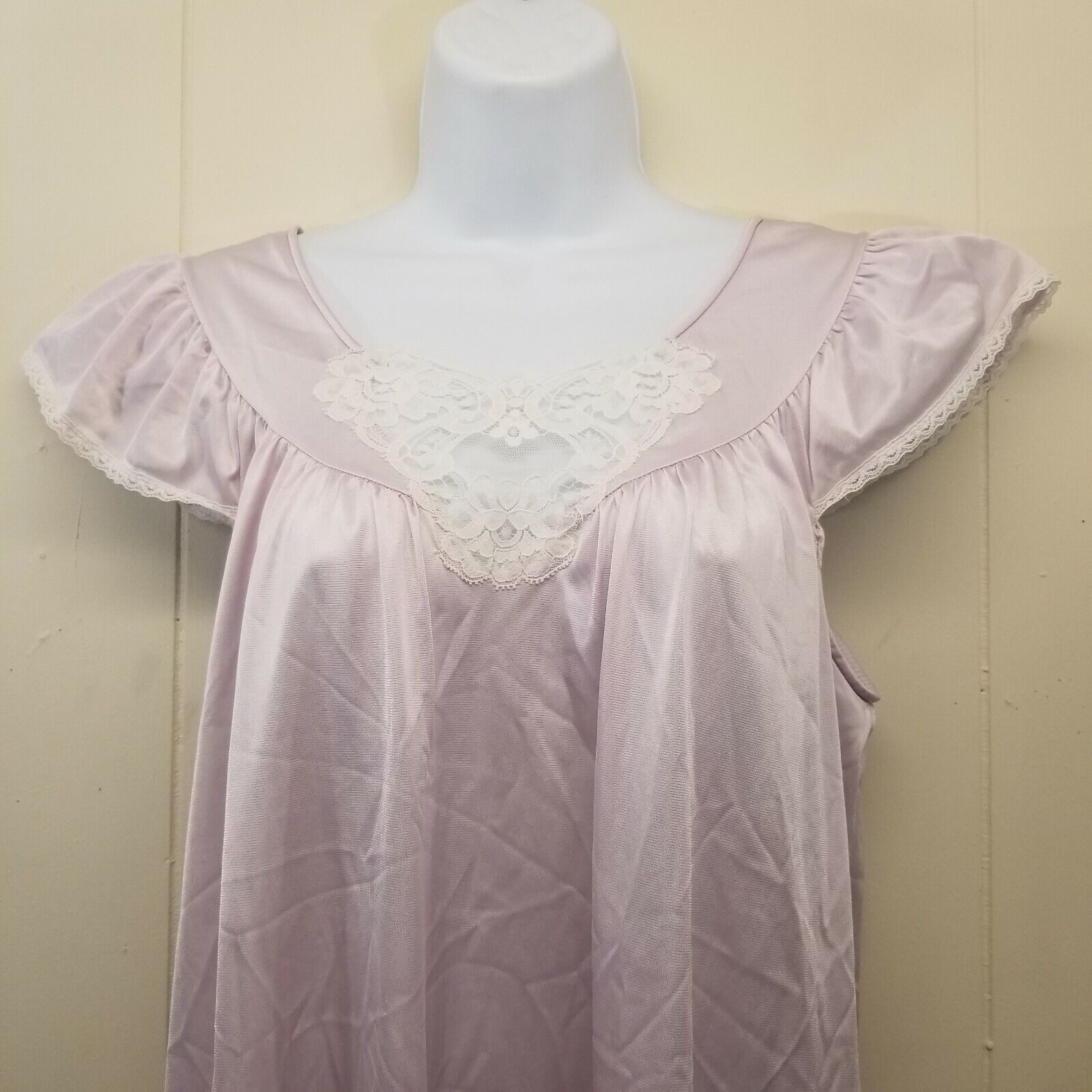 Vintage Lorraine SMALL USA Light Purple Night Gown Robe Sheer 2 Pc Size S / US 4 / IT 40 - 5 Thumbnail