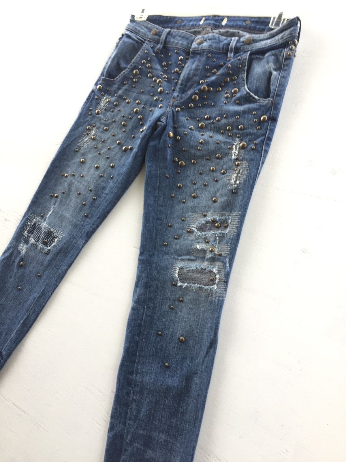 Guess Guess shashiko boro low rise with iron beads USA jeans Size US 31 - 3 Thumbnail
