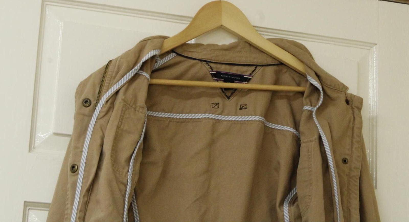 Tommy Hilfiger Beige Tommy Hilfiger Women's Utility Jacket Elbow Patches Size L / US 10 / IT 46 - 4 Thumbnail
