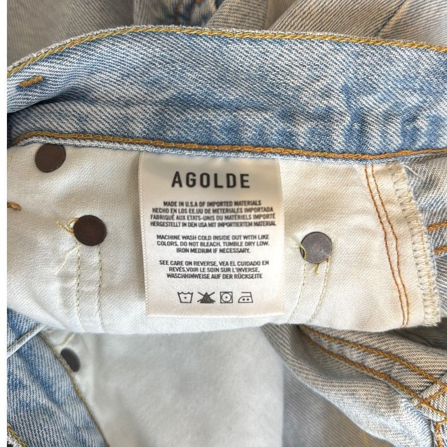 Agolde Agolde High Rise Denim Cutoff Pleat Skort size 26 Size 26" / US 2 / IT 38 - 7 Thumbnail