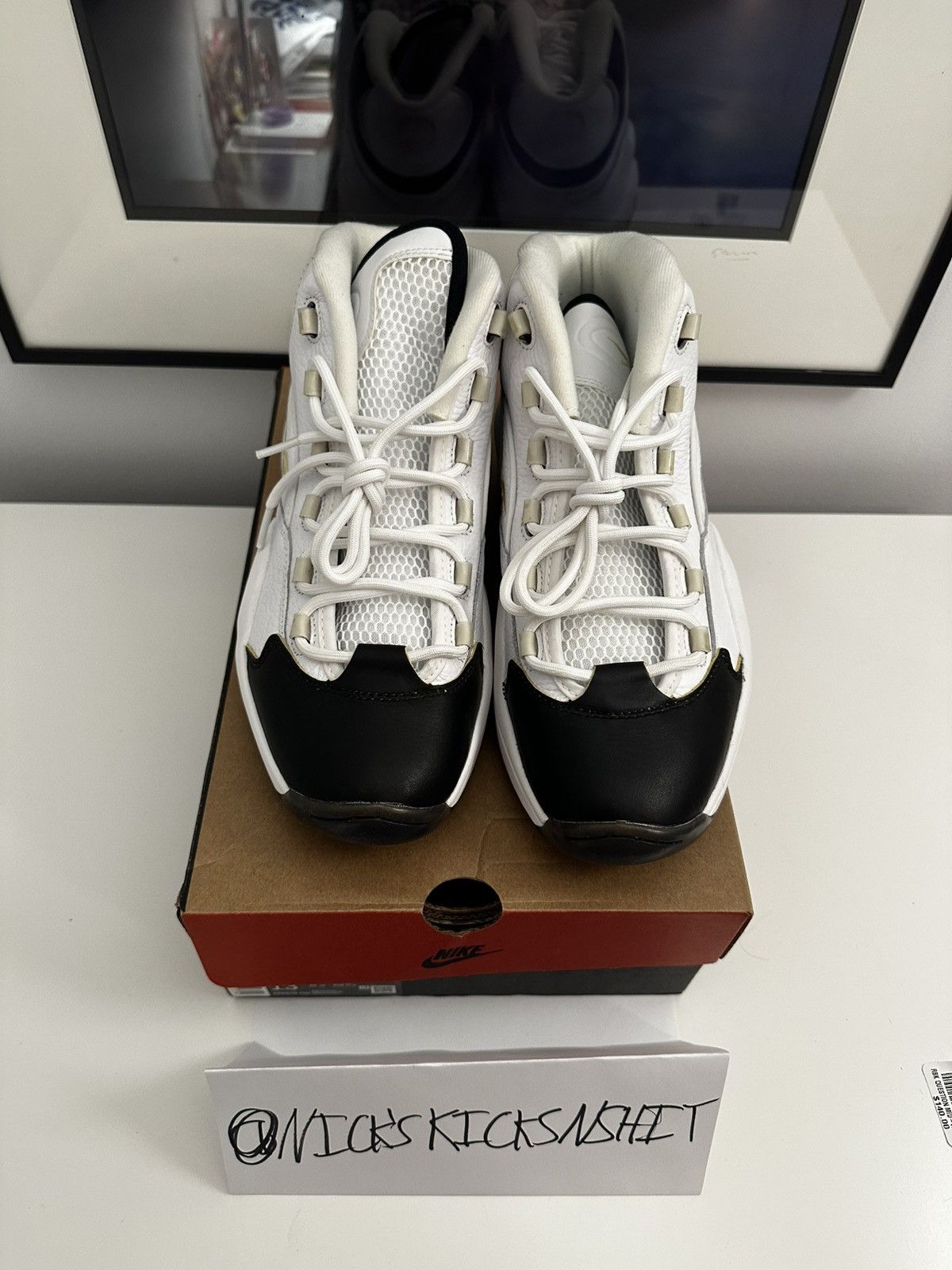 Reebok Reebok Question Mid Black Toe Size US 11.5 / EU 44-45 - 1 Thumbnail