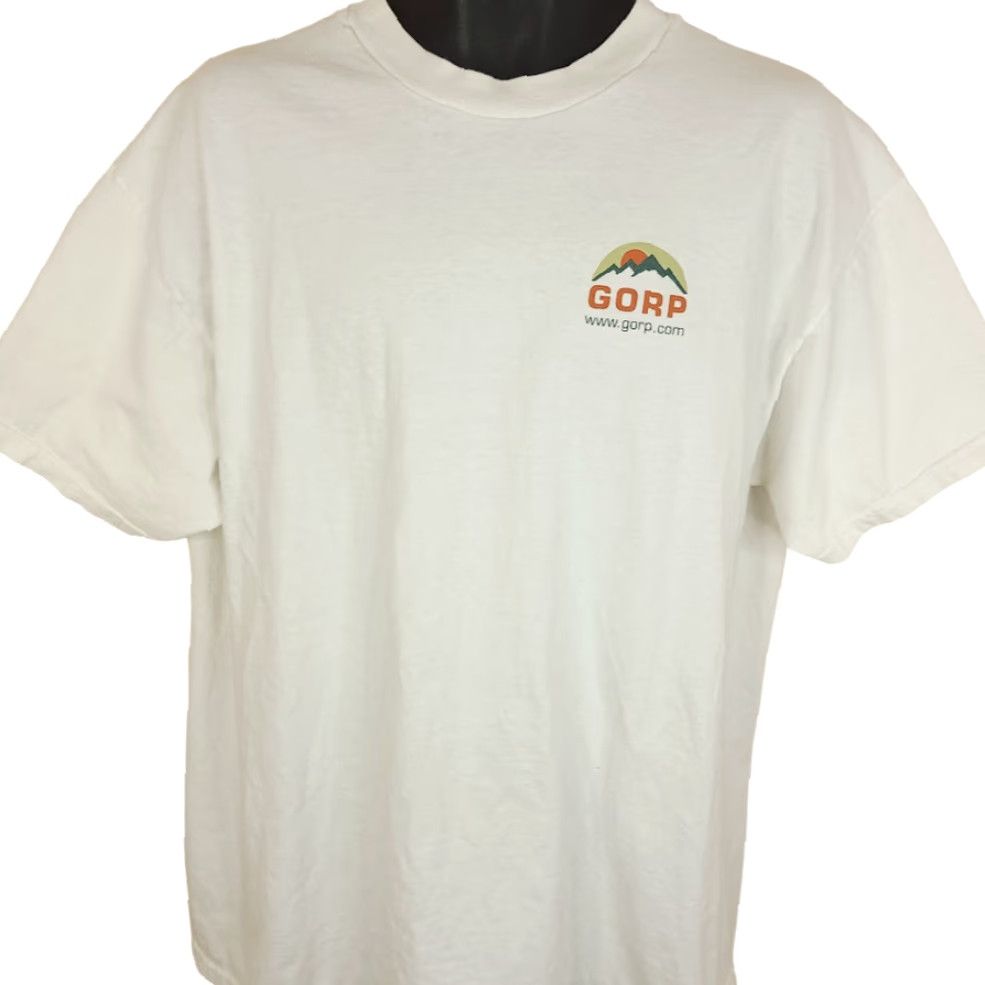 Hanes VINTAGE Hanes Gorp T Shirt Mens XL White 90s Y2K Great Outdoors Recreation Hiking Camping Nature Outdoors Mens Size US XL / EU 56 / 4 - 3 Thumbnail