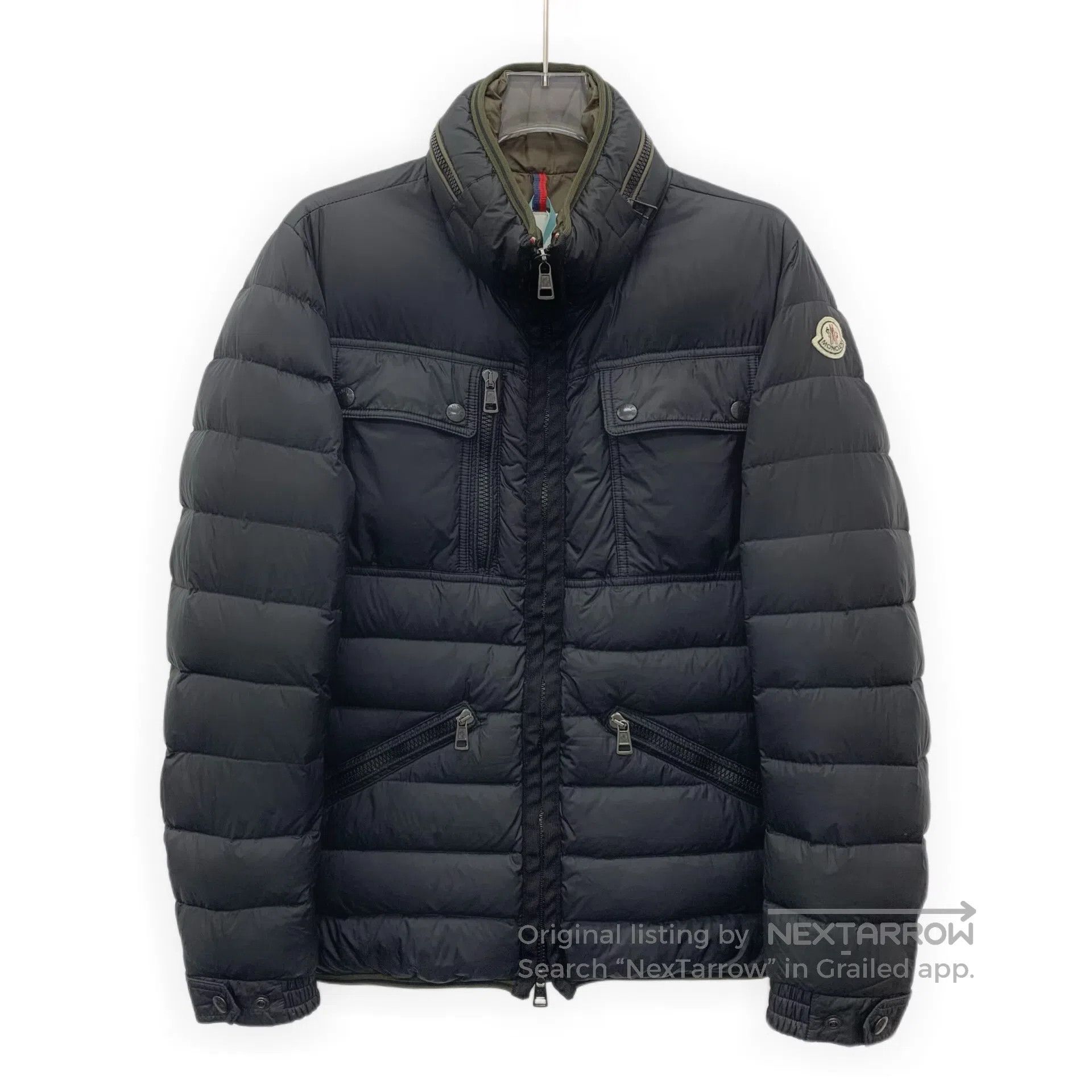 Moncler Moncler Black Logo Patch Stand Collar Zip Long Sleeve Puff Size XS / US 0-2 / IT 36-38 - 1 Thumbnail