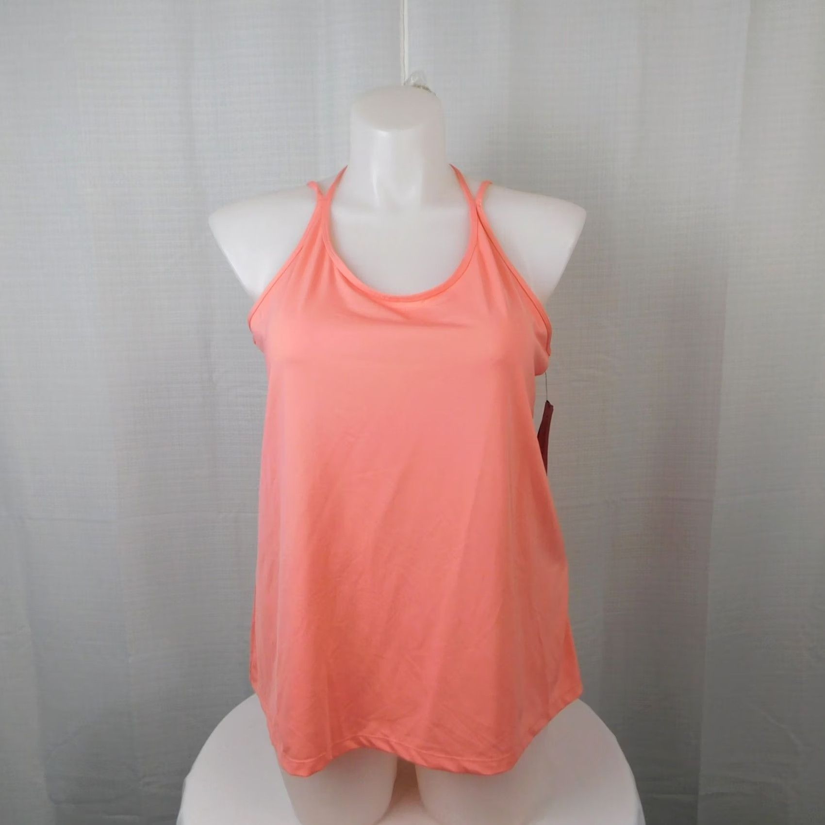 Vintage Ideology Tank Top Shirt Women 2XL Orange Sleeveless Scoop Neck Strappy Back Peak Sports Casual Vintage No Size XXL / US 16-18 / IT 52-54 - 4 Thumbnail