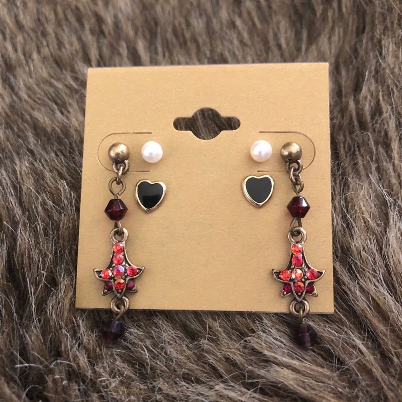 Vintage Vintage set of three victorian style earrings Size ONE SIZE - 2 Thumbnail