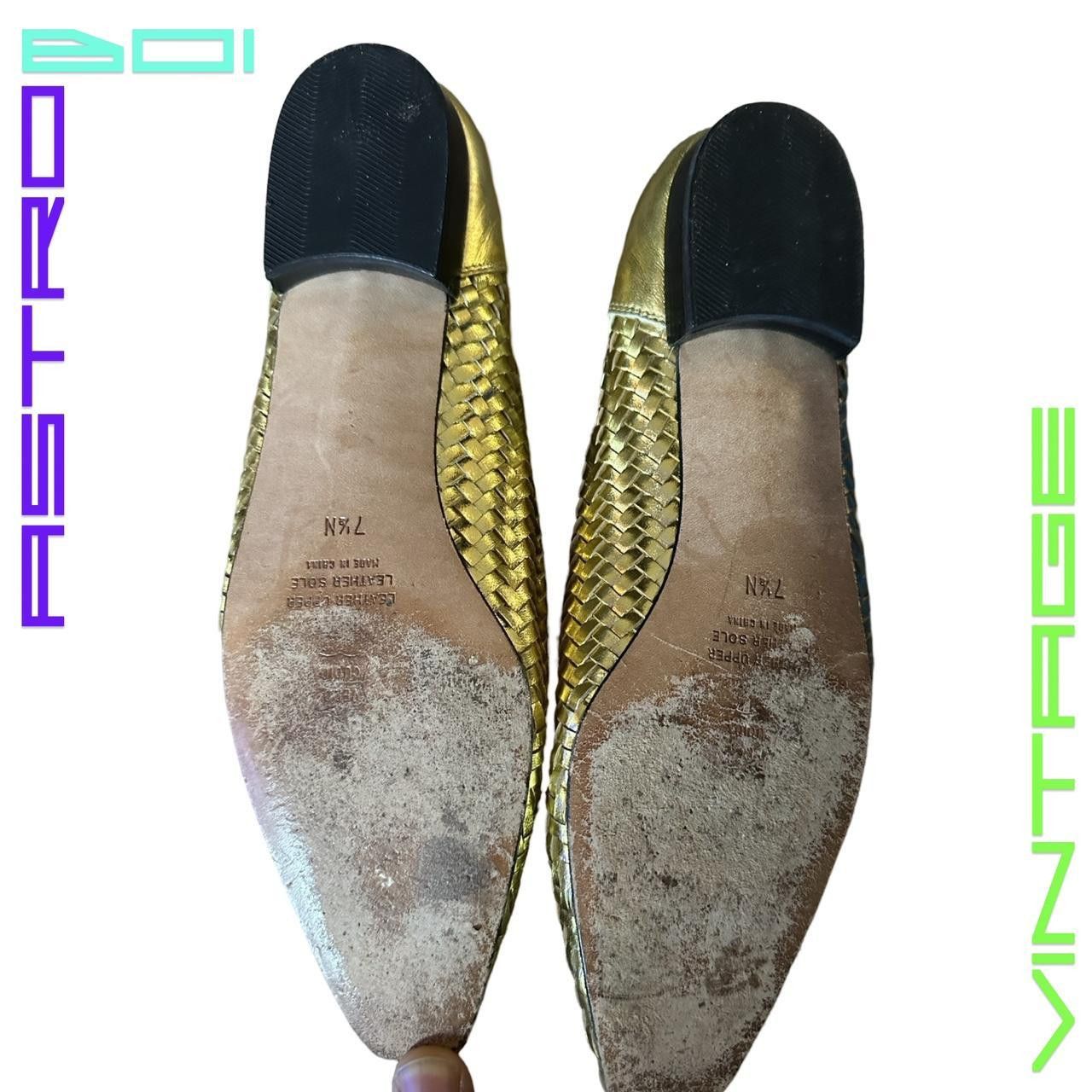 Other VINTAGE FRANCESCA MORI GOLD WOVEN BALLET FLATS _ 7.5 NARROW Size US 7.5 / IT 37.5 - 6 Thumbnail