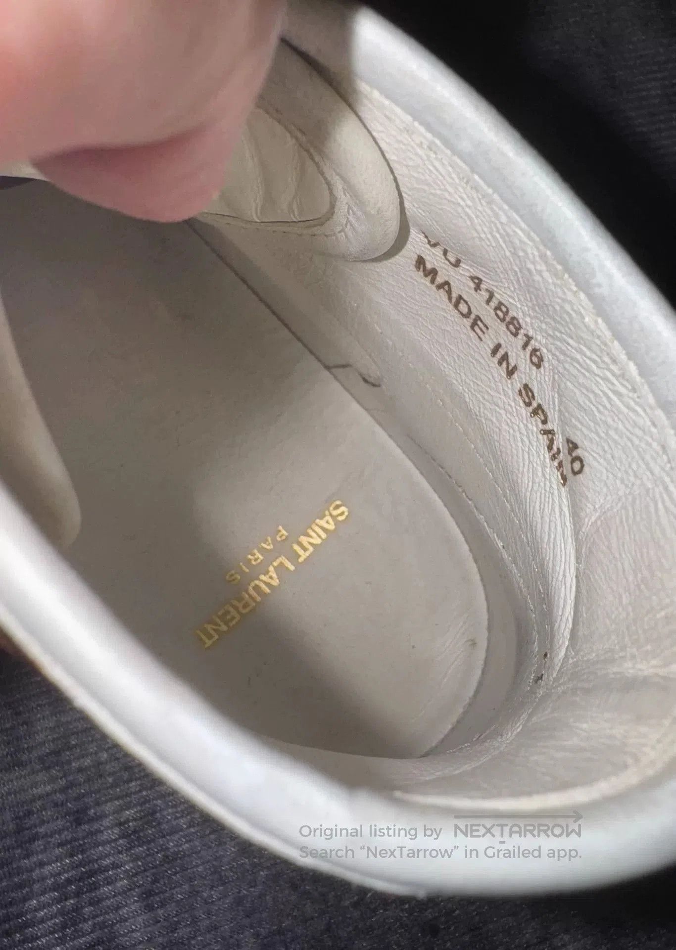 Saint Laurent Paris Saint Laurent High-Top Sneakers. Size US 7 / EU 40 - 4 Thumbnail