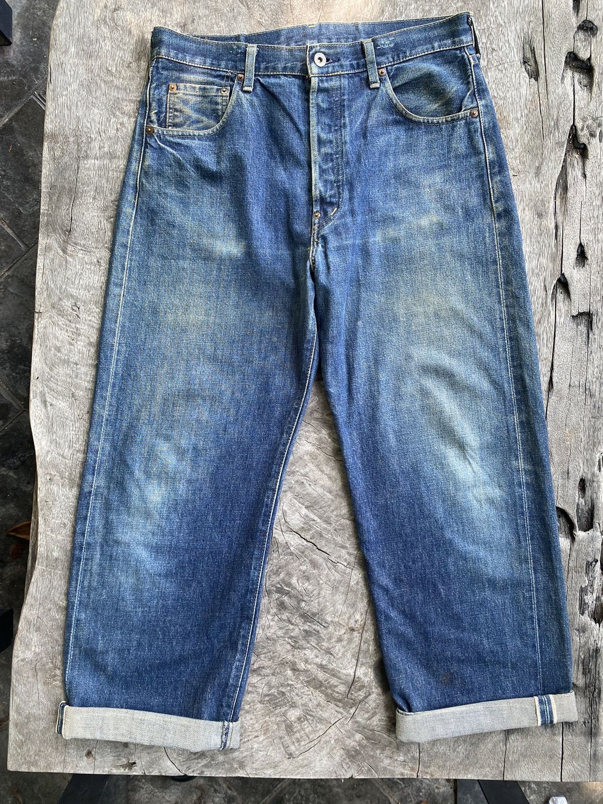 Levi's × Levi's Vintage Clothing × Vintage VINTAGE LEVIS 702 BIG E SELVEDGE WITH BUTTON J22, VERY RARE Size US 34 / EU 50 - 5 Thumbnail