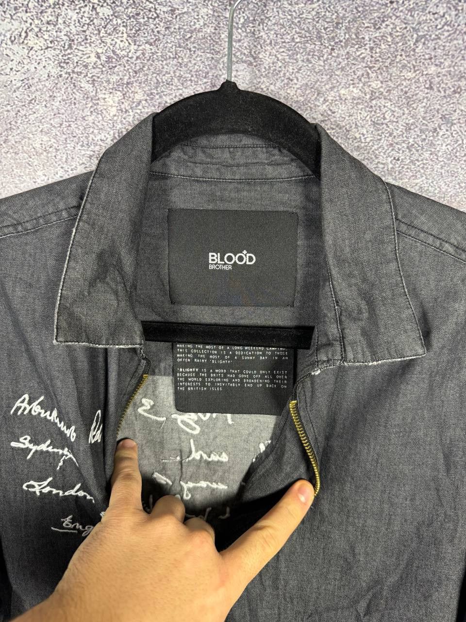 Blood Brother Blood Brother Patch Overshirt Gray Men's Shirt Large Size US L / EU 52-54 / 3 - 10 Thumbnail