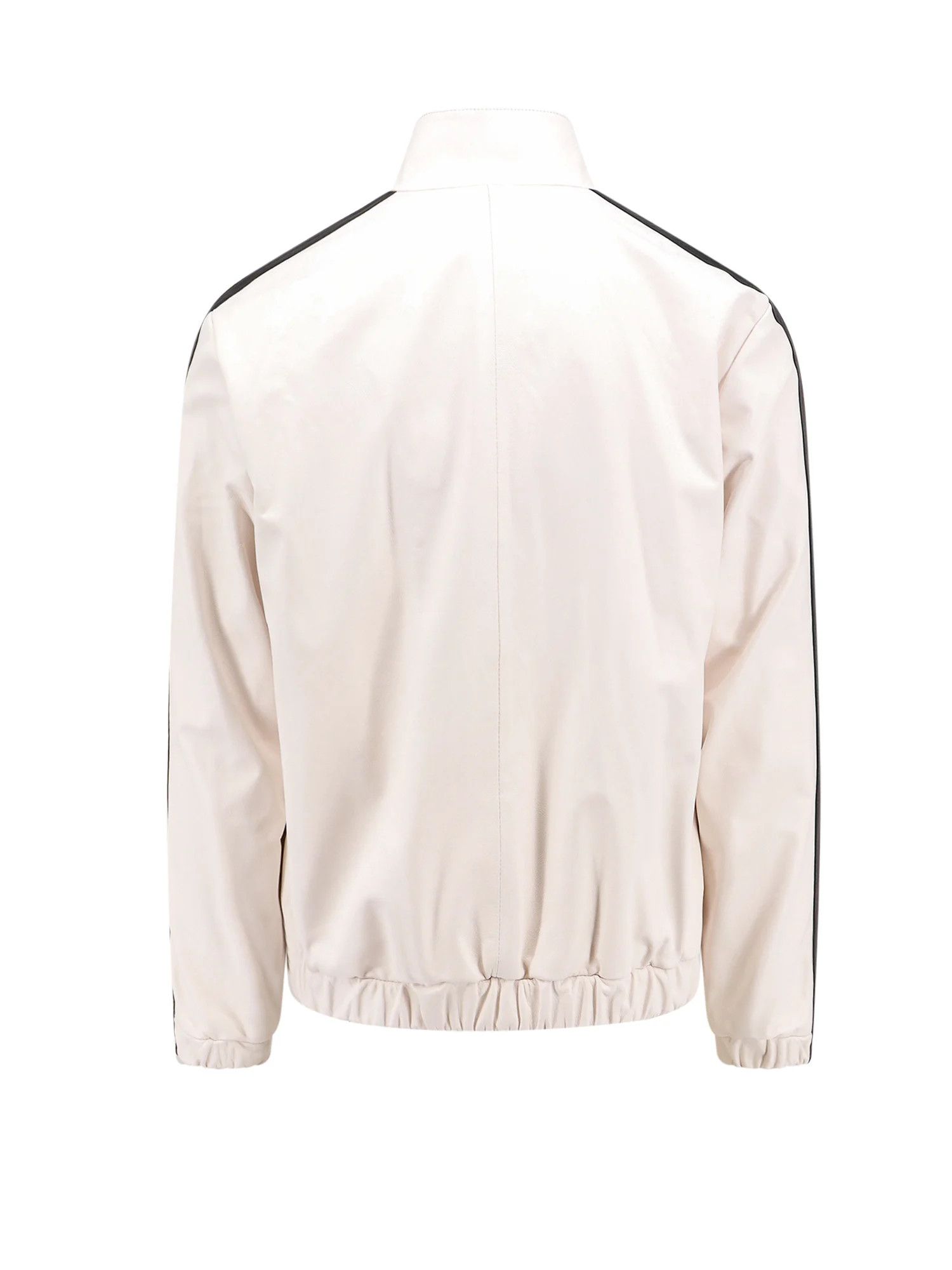 Palm Angels o1y0325 Logo Leather Jacket in Off White Size US M / EU 48-50 / 2 - 3 Thumbnail