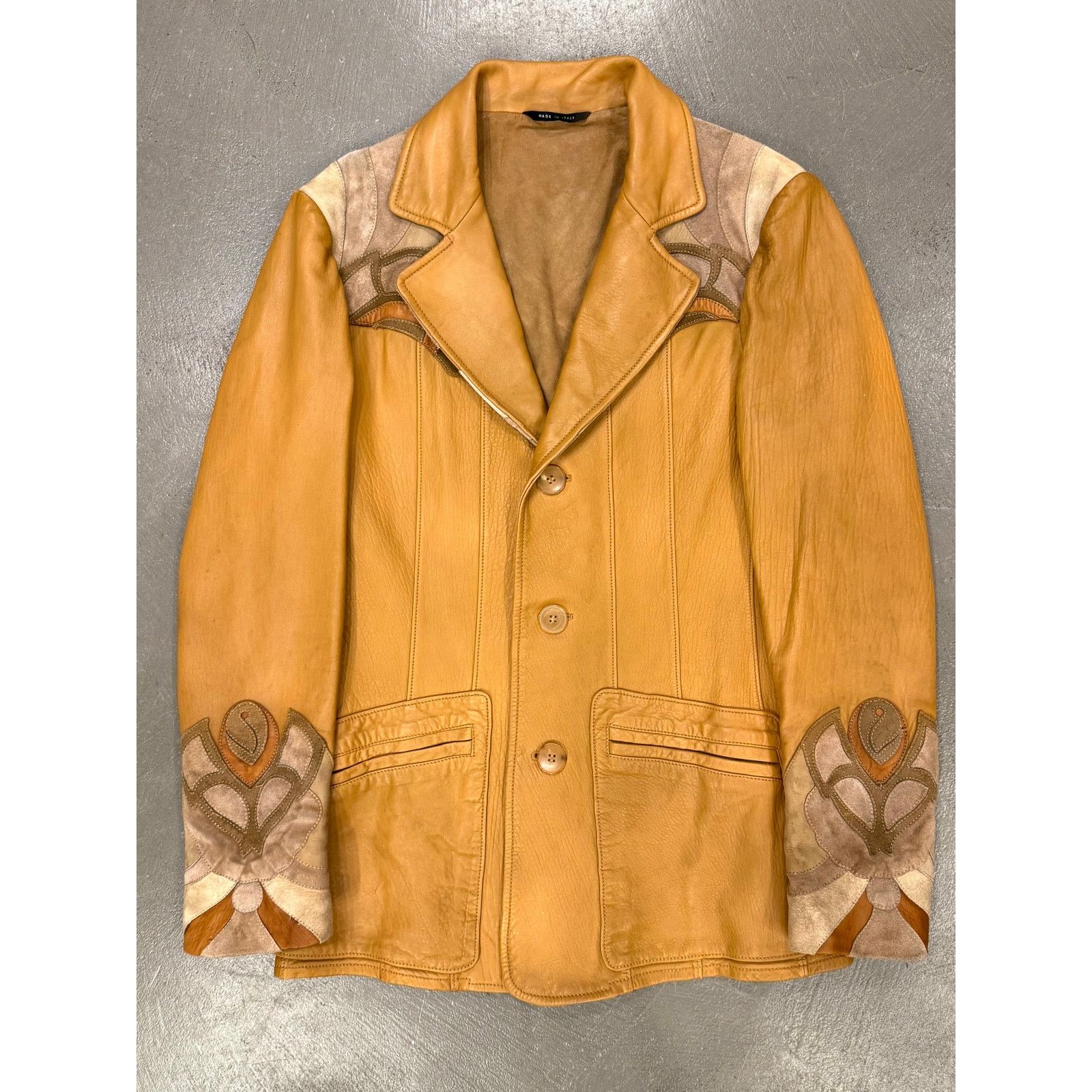 ジャケット・アウター 00s GUCCI by Tom ford 3D Leather Jacket Gucci Tom Ford Leather Jacket Mens Brown Size Large