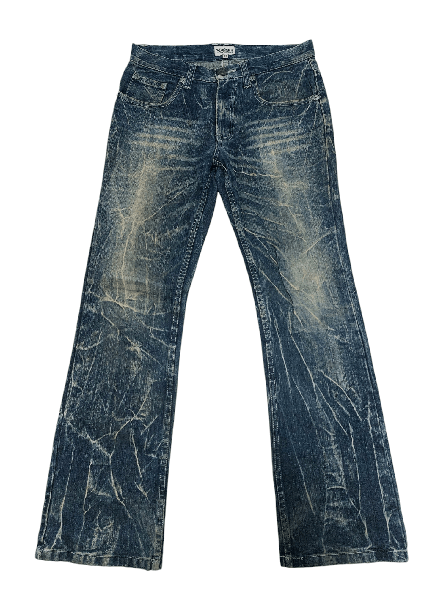 Japanese Brand × Vintage Vintage Nylaus Japan Flare Jeans Size US 31 - 1 Thumbnail