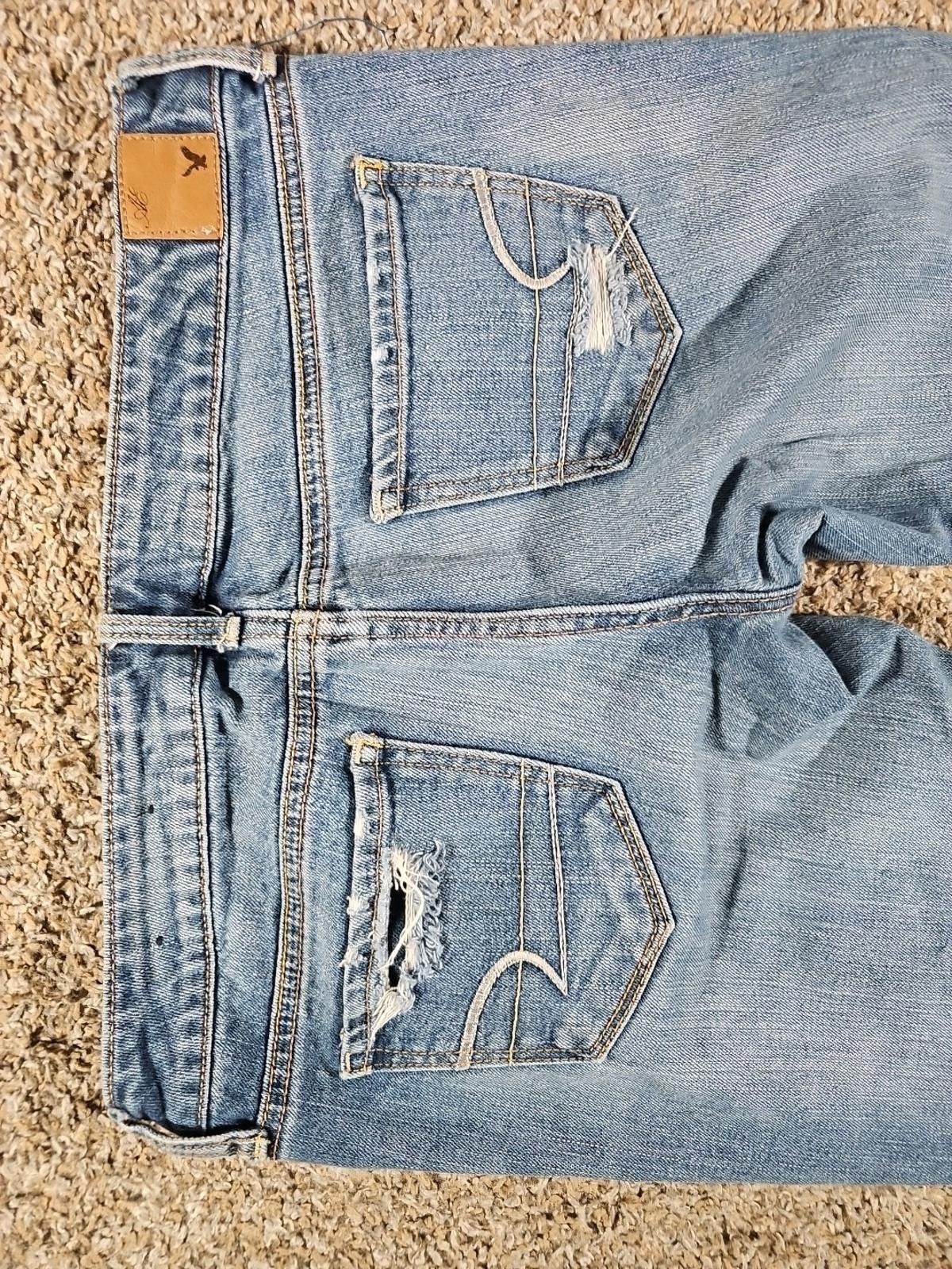 American Eagle Outfitters American Eagle 6 Stretch Skinny Destroyed Jeans Size 28" / US 6 / IT 42 - 7 Thumbnail