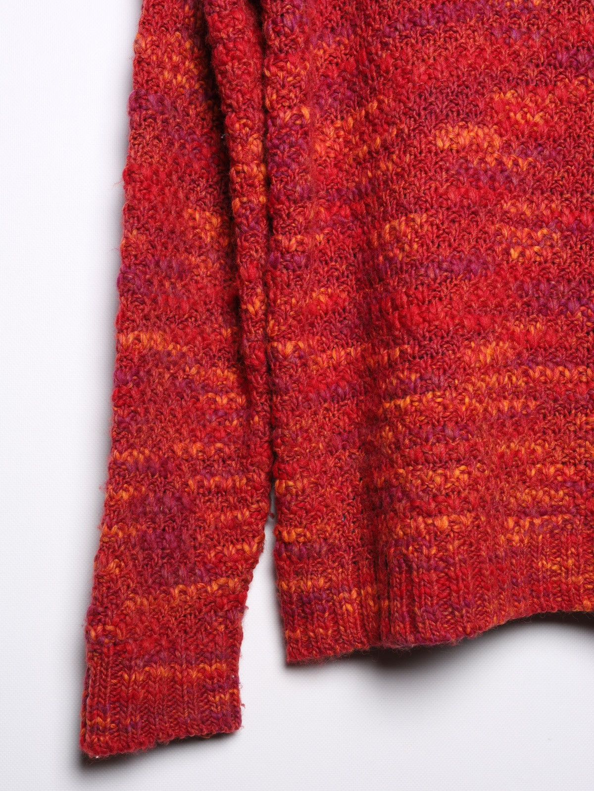 Folk Folk Acrylic Wool Sweater Orange Red Knit Size US L / EU 52-54 / 3 - 16 Thumbnail