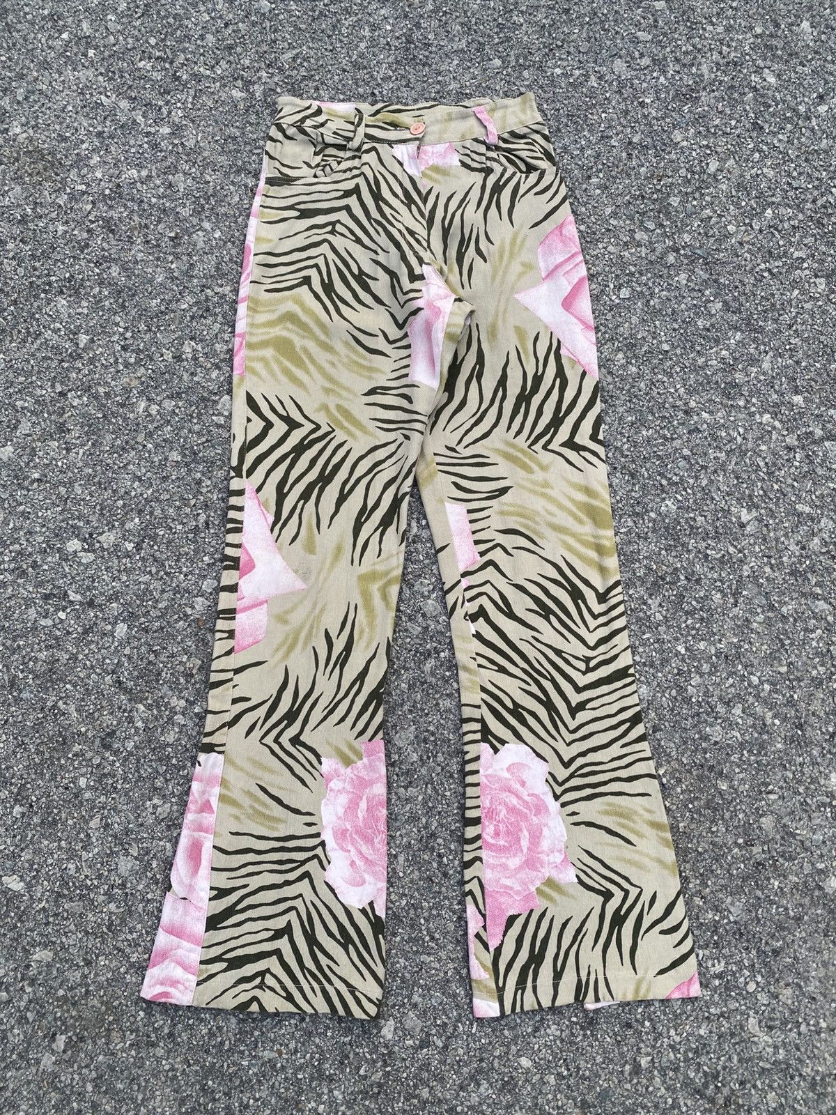 Vintage BHATTI PARIS Vintage Flared Stretchable Jeans JPG VERSACE Size 26" / US 2 / IT 38 - 1 Thumbnail