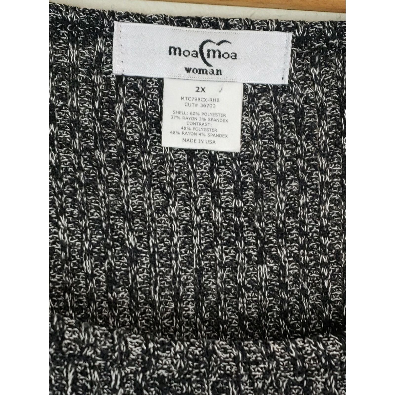 Other Moa Moa Sweater Color Block Long Sleeve Top Size 2X Pullover Size XXL / US 16-18 / IT 52-54 - 3 Thumbnail