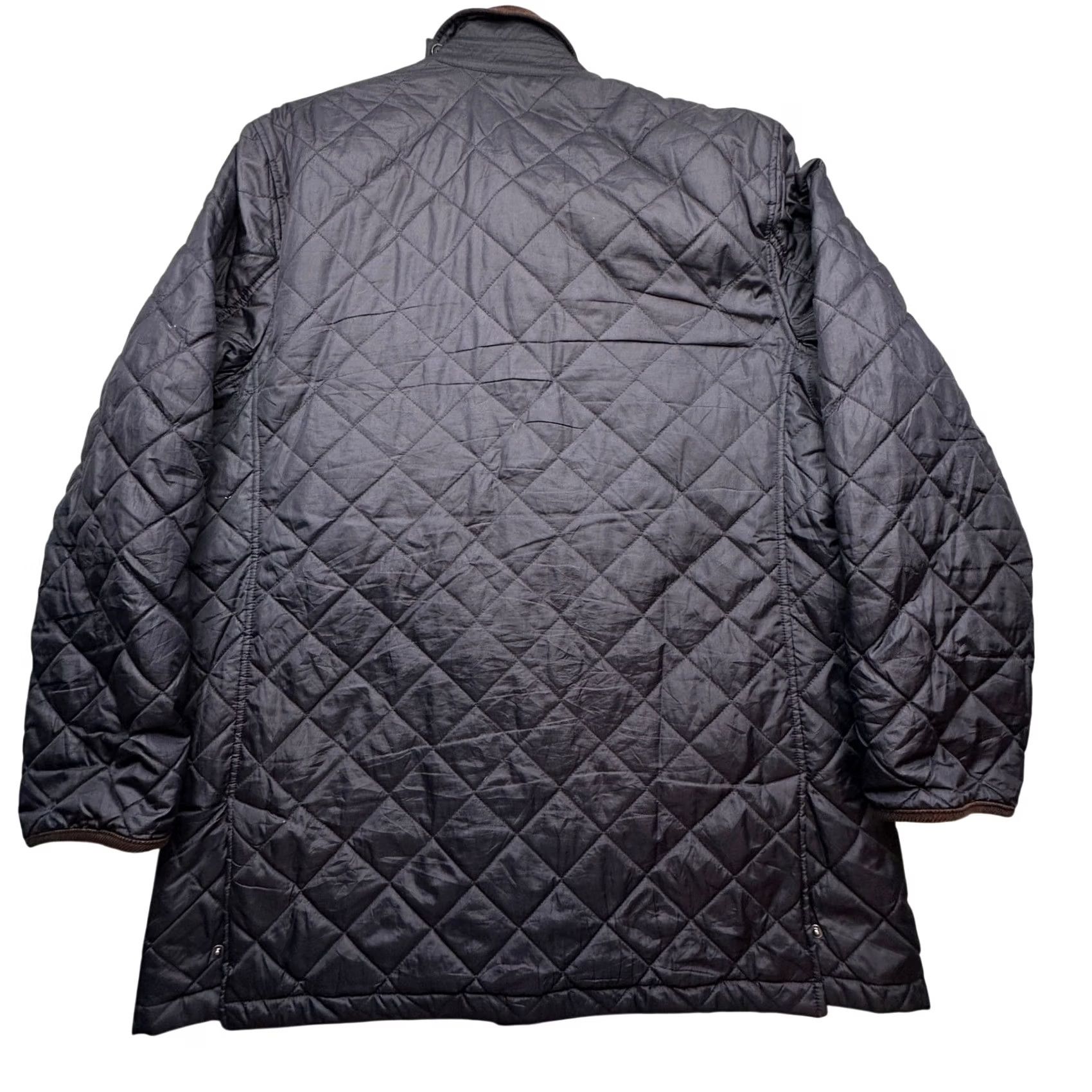 Brooks Brothers Brooks Brothers Diamond Quilted Walking Coat Mens XL Navy Blue Corduroy Zip Full Zip Overcoat Coat Mens XL Navy Blue Size US XL / EU 56 / 4 - 2 Thumbnail